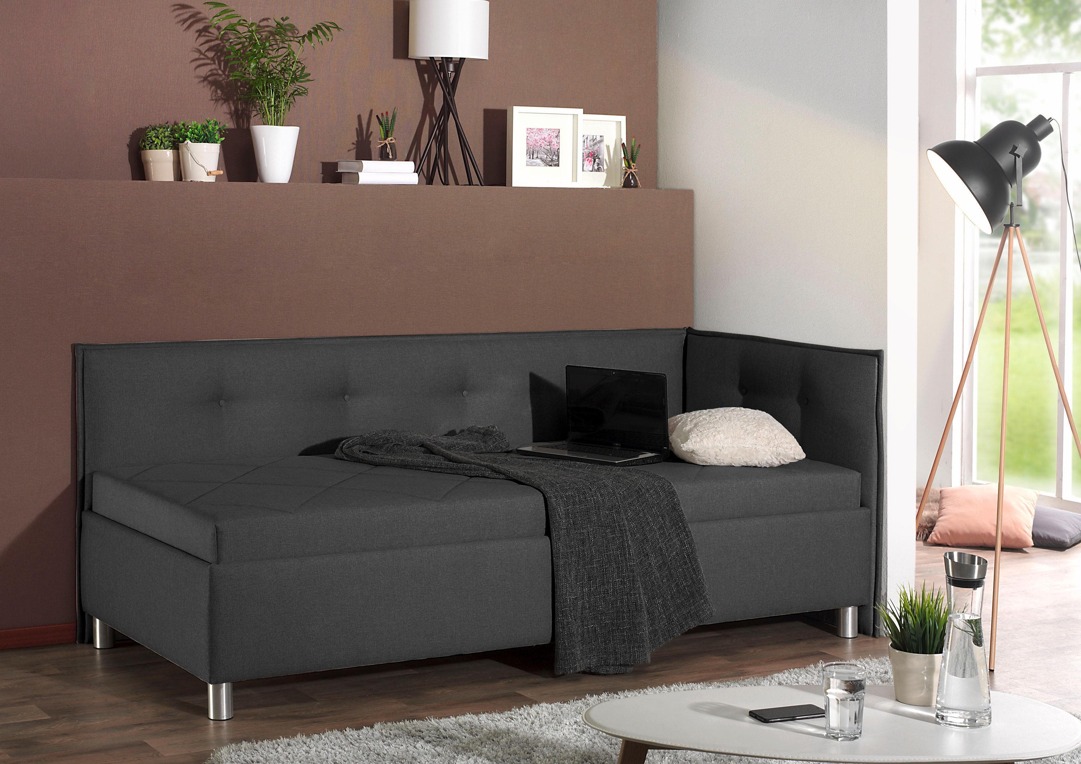 Gemütliche Polsterliege mit Seiten- und Rückenlehne