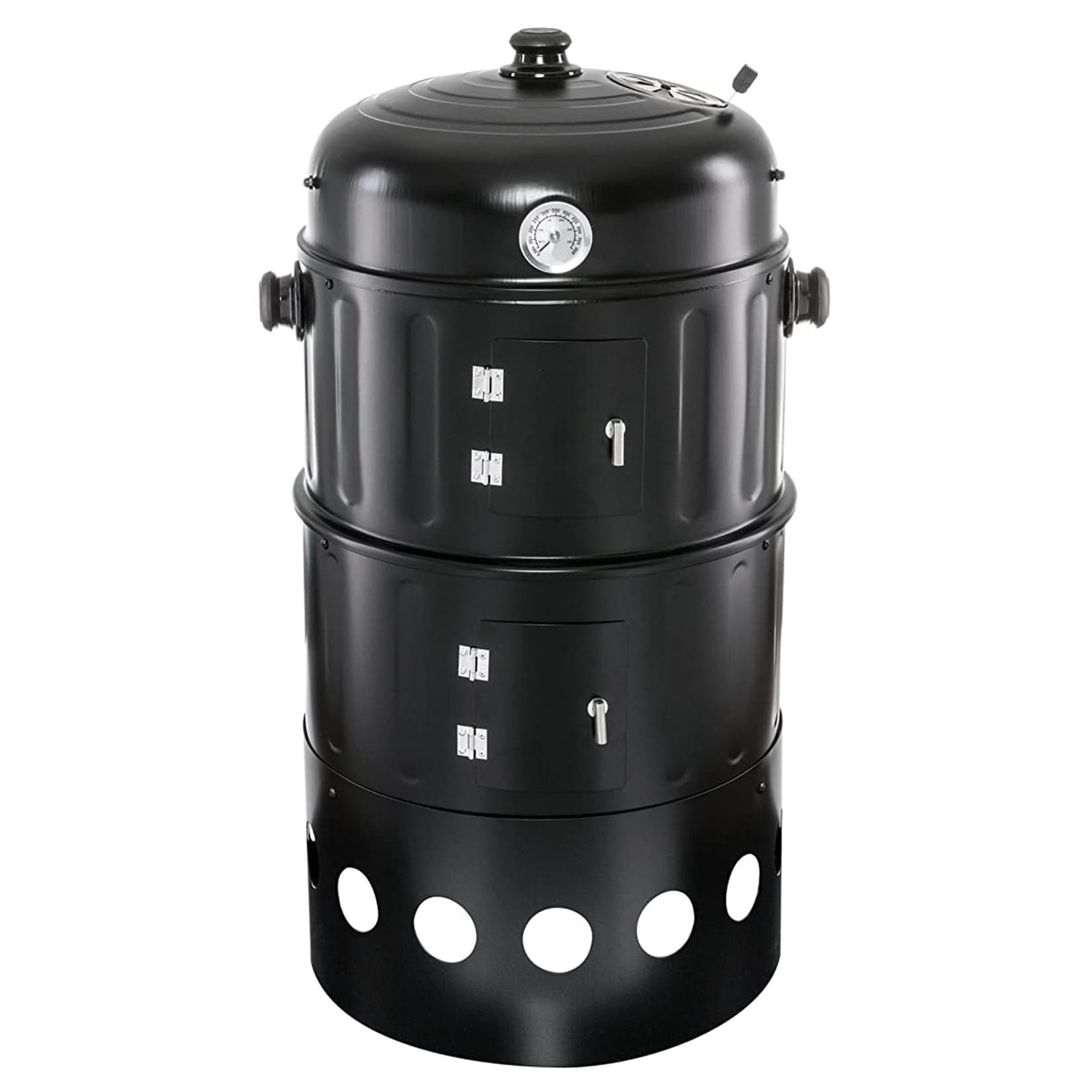 HTI-Living Smoker BBQ 3-in-1 Holzkohlegrill mit Thermometer