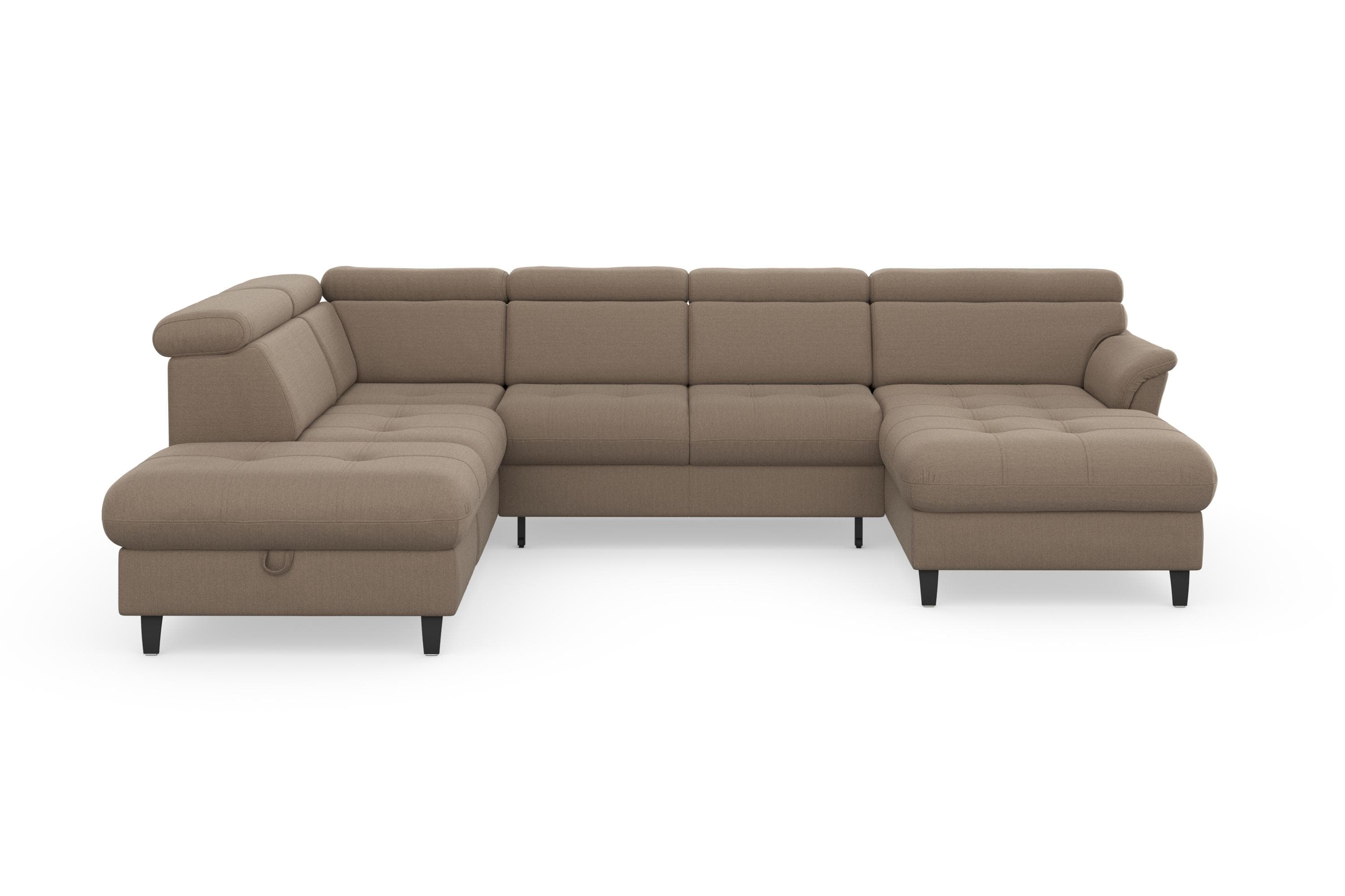 Moderne U-Form Wohnlandschaft in grau (taupe)