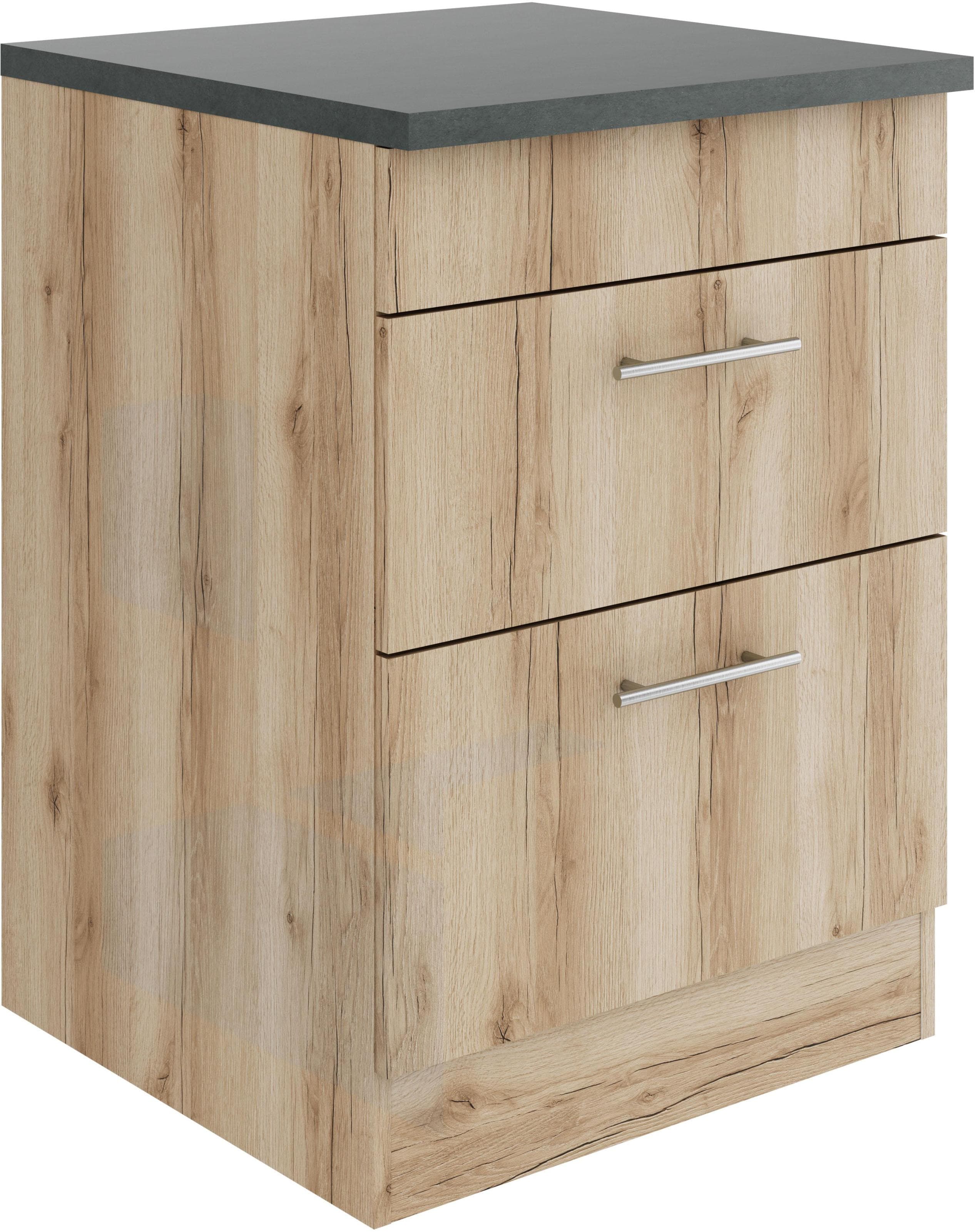 Kochfeld-Umbauschrank mit 2 Auszügen