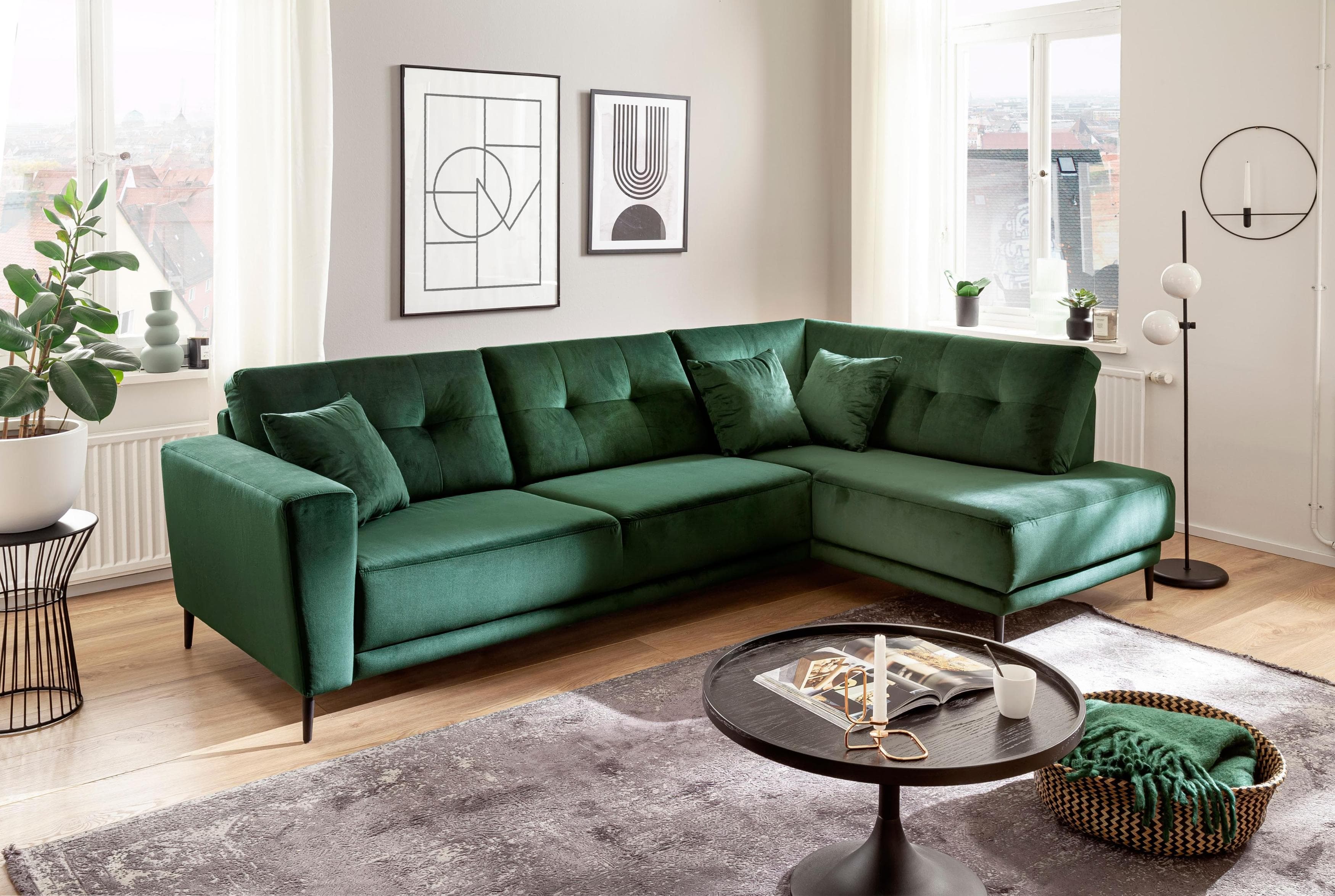 Polsterecke L-Form mit Metallfüßen - Frei im Raum stellbar