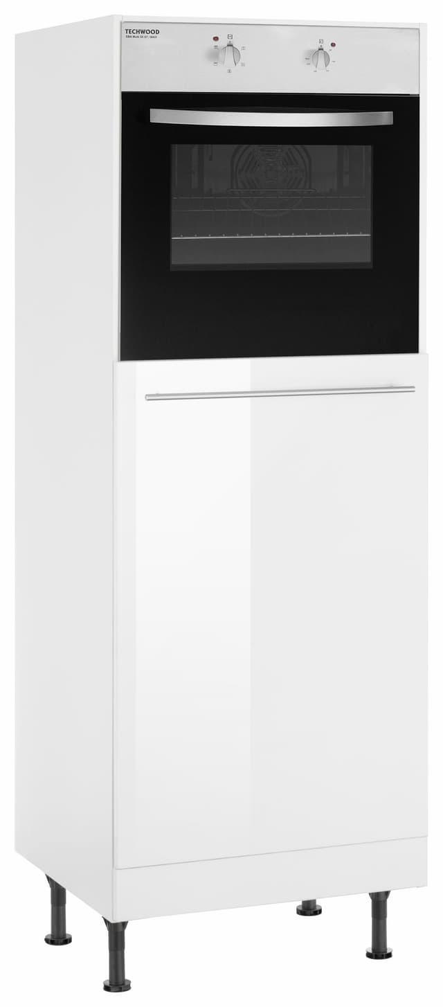 Hochwertiger Backofenumbauschrank mit Metallgriff und höhenverstellbaren Füßen