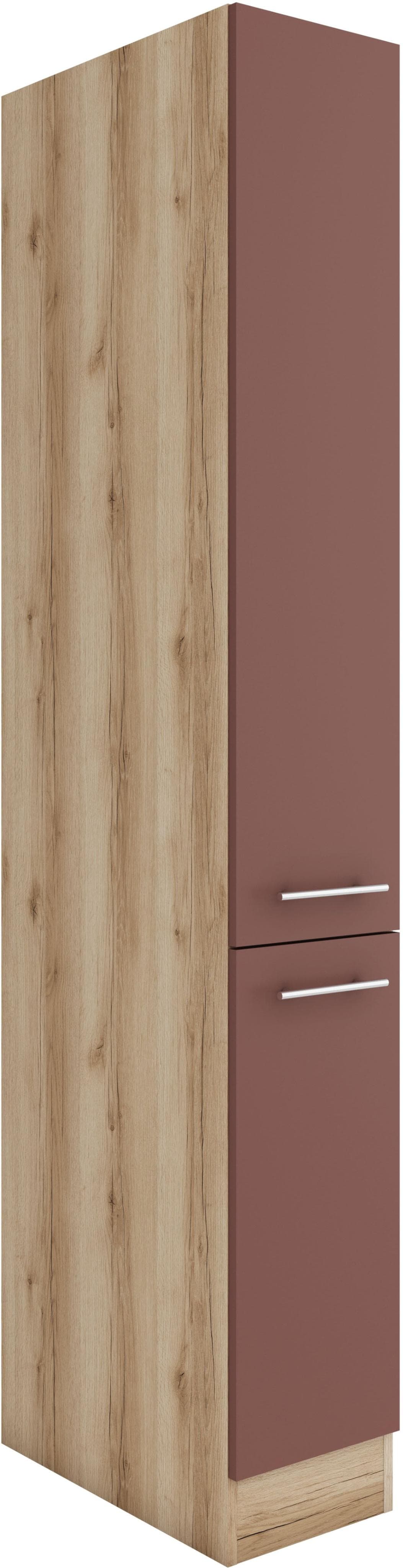 OPTIFIT Apothekerschrank Bella - Spanplatte, Aluminiumgriffe, Modernes Design