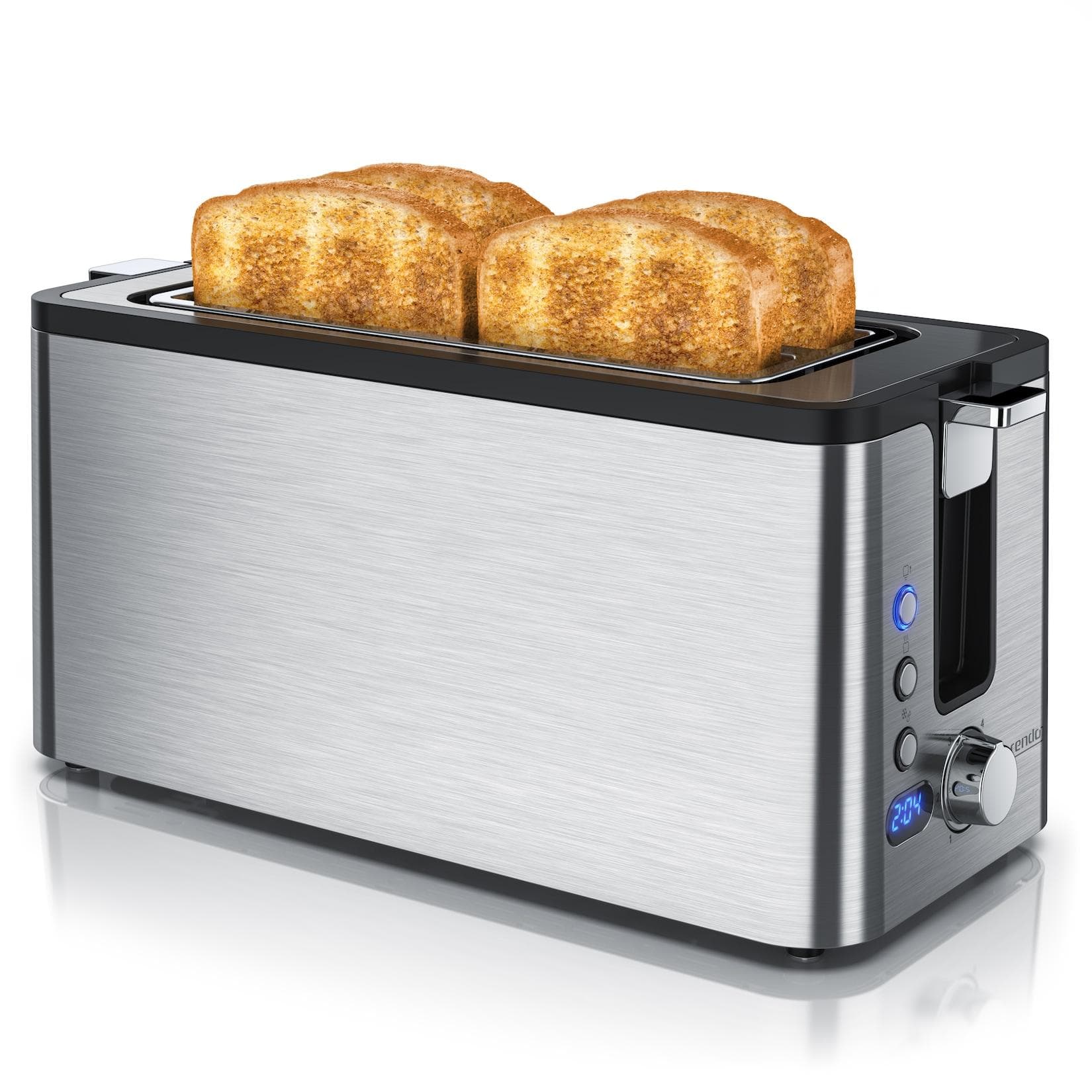 Arendo Edelstahl Toaster 4 Scheiben Defrost Funktion
