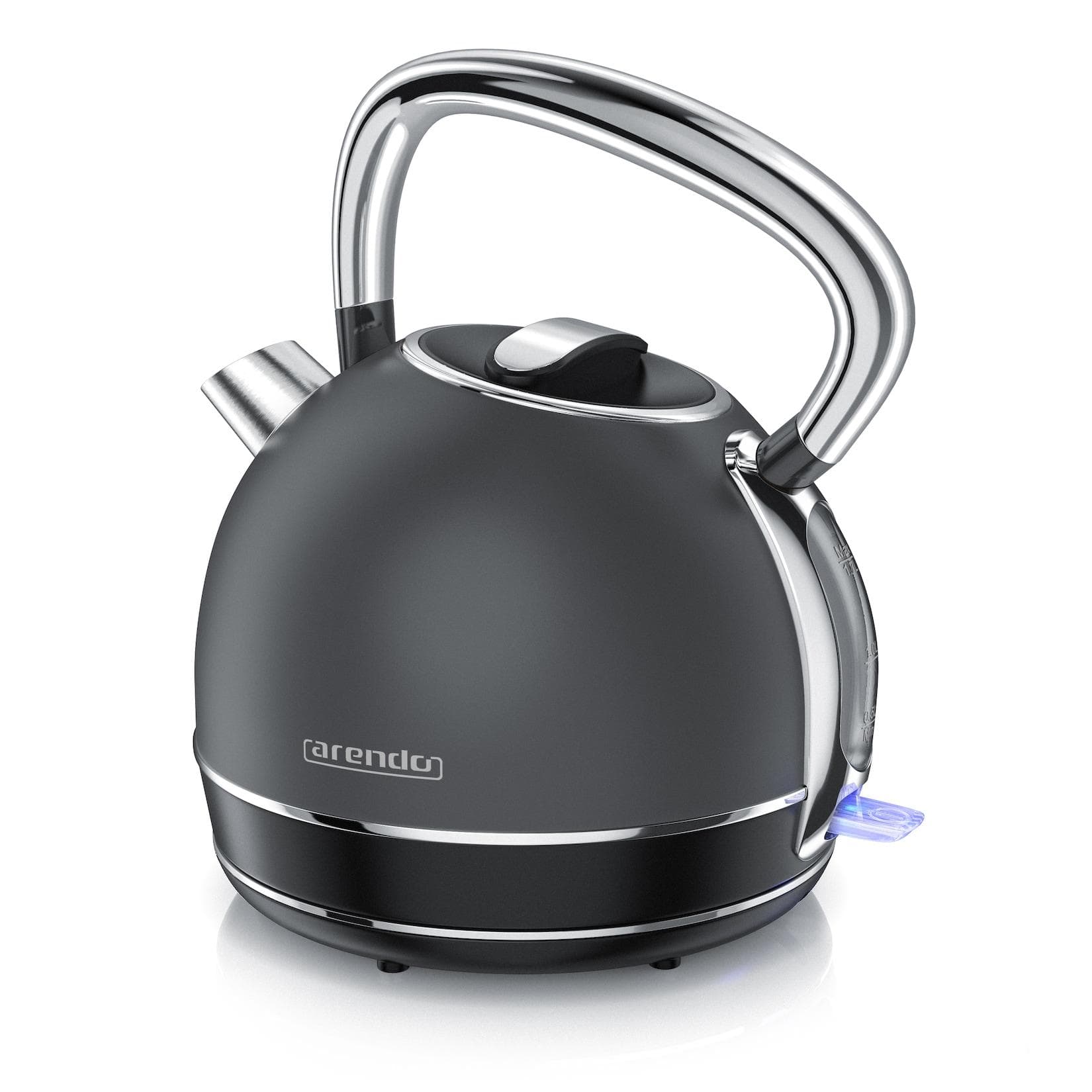 Arendo Wasserkocher Retro Edelstahl 1.7L Vintage