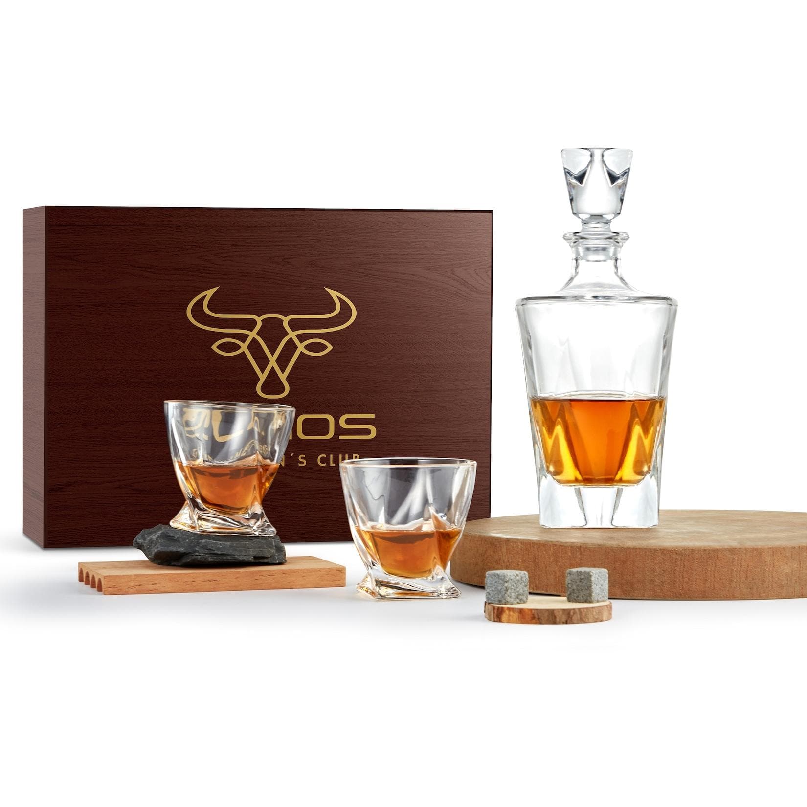Echos Whiskyset 7-teilig mit Karaffe und Gläsern Transparent