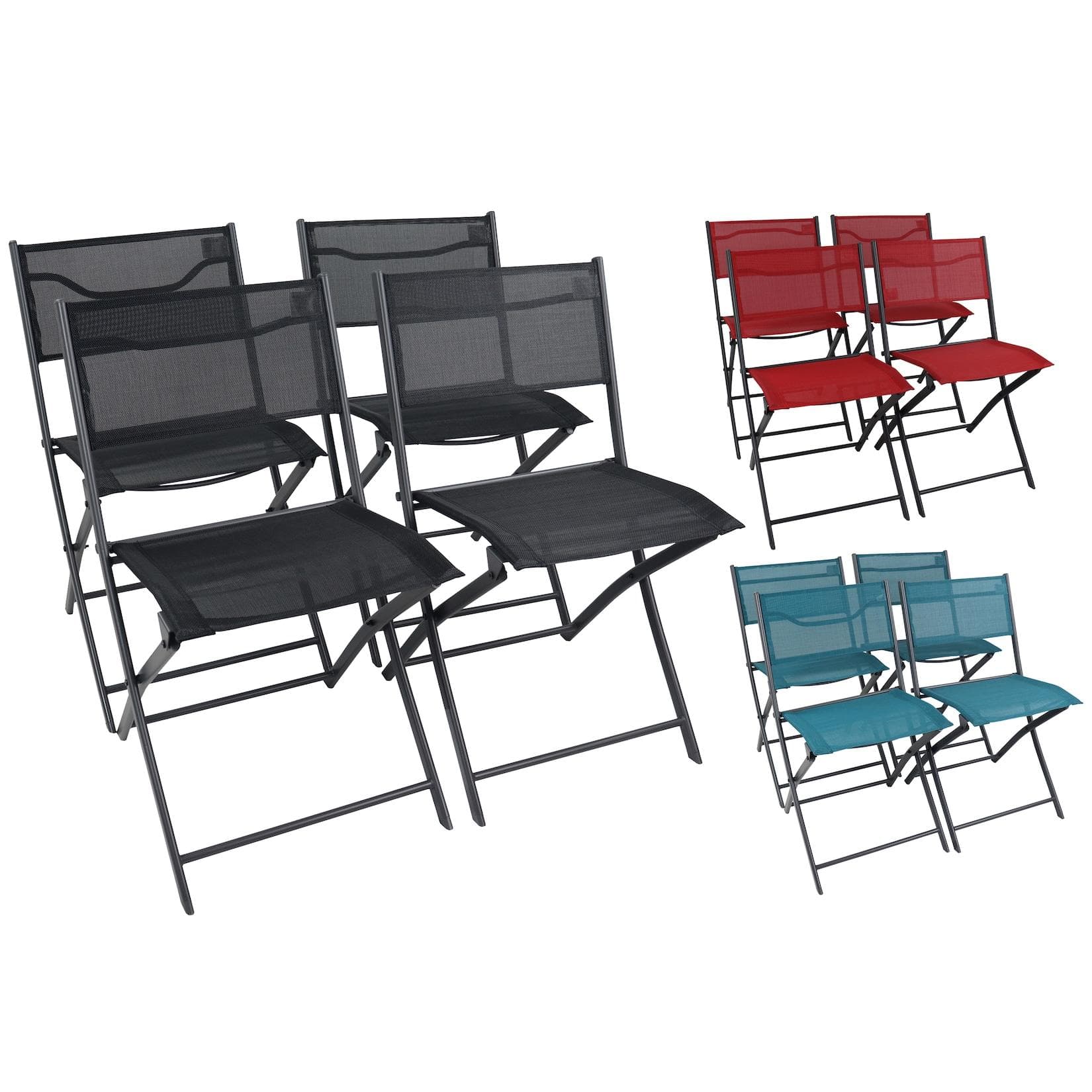 Klappstühle Set - 4-teilig für Garten & Balkon