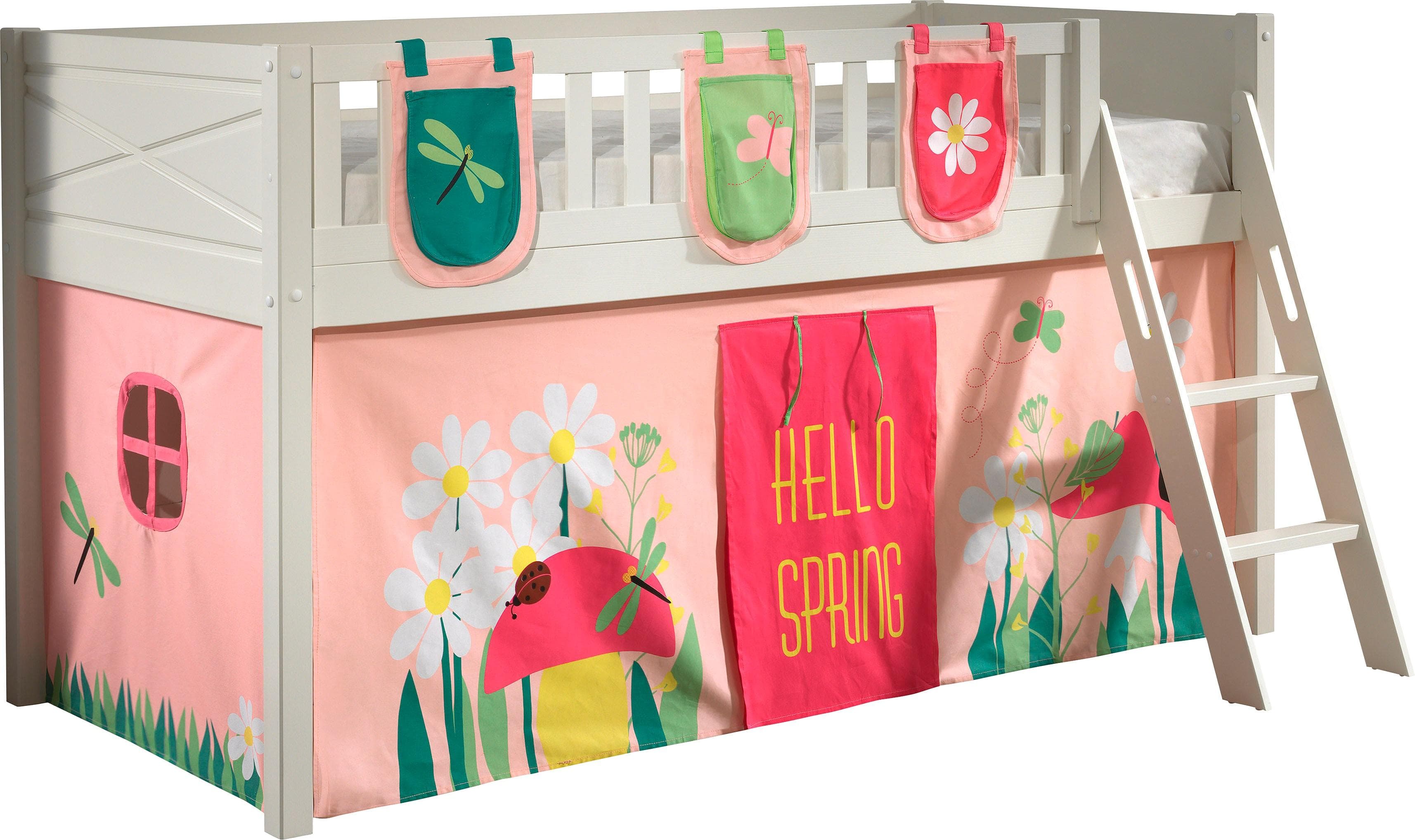 Vipack SCOTTY Kinderbett Spielbett Kiefer Weiß inkl. Lattenrost