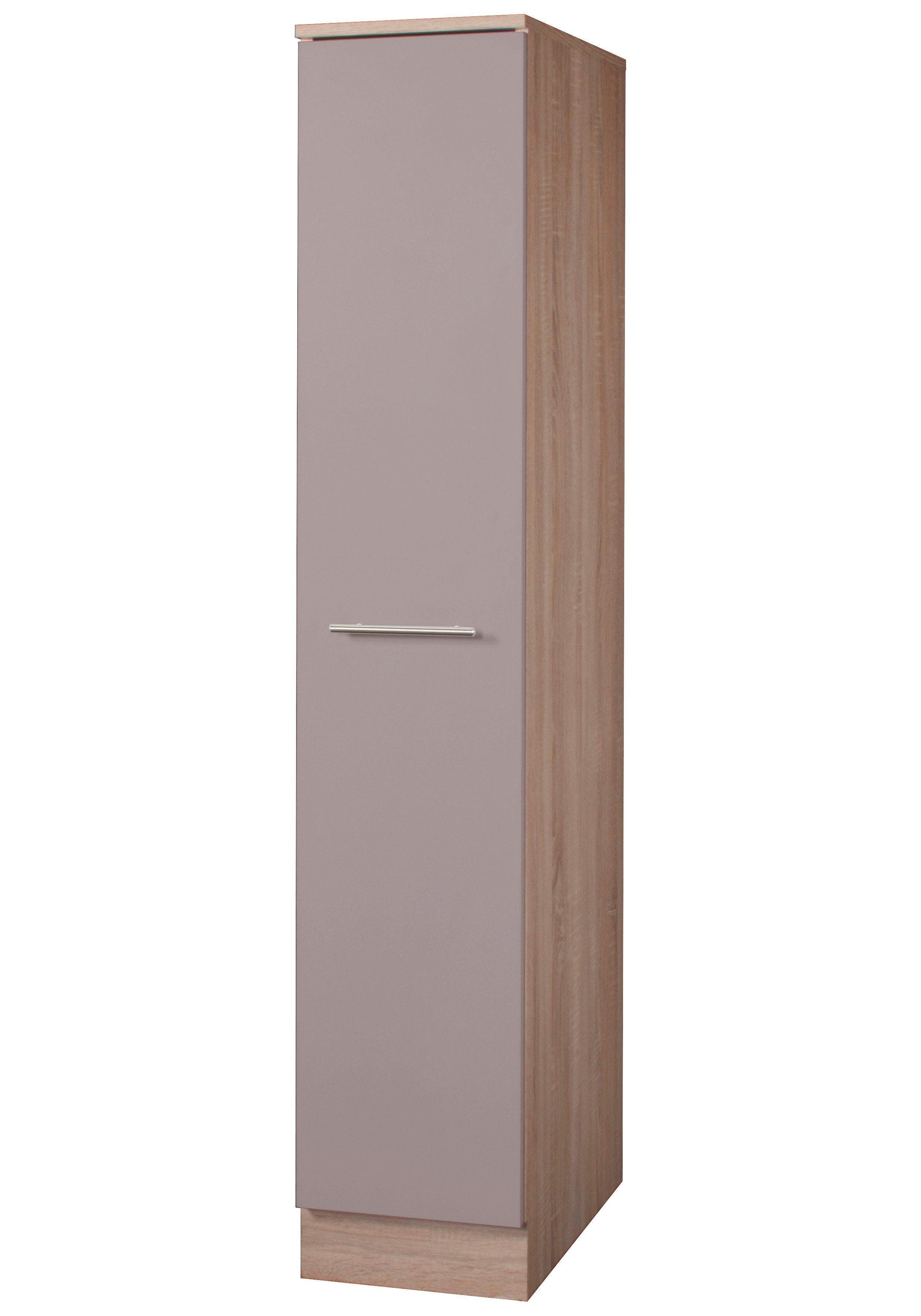 Apothekerschrank Montana von Wiho-Küchen, Trüffel, 4 Ablagefächer