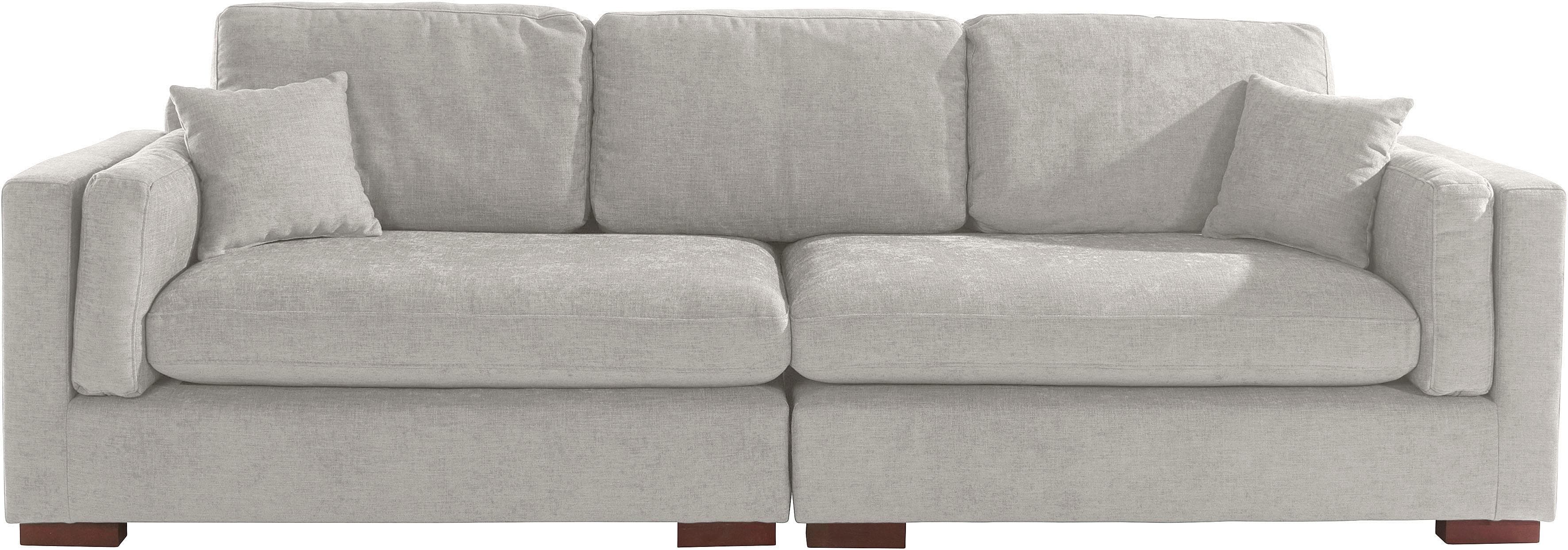 Big-Sofa HOME AFFAIRE Fresh Pond Hellgrau 290x95x96 cm
