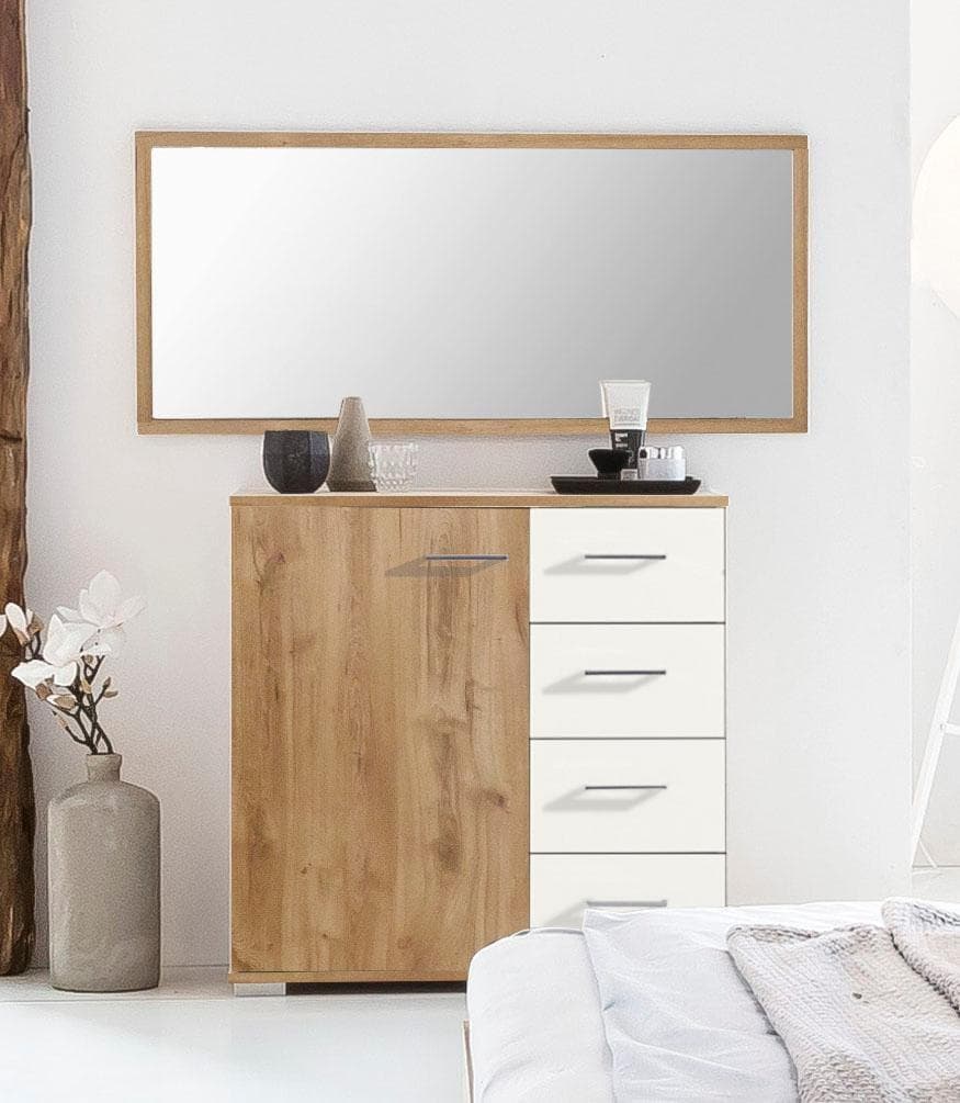 Wimex Kombikommode Petra/Pamela - Moderne Schrankkommode mit Stauraum und Kunststoffgriffen