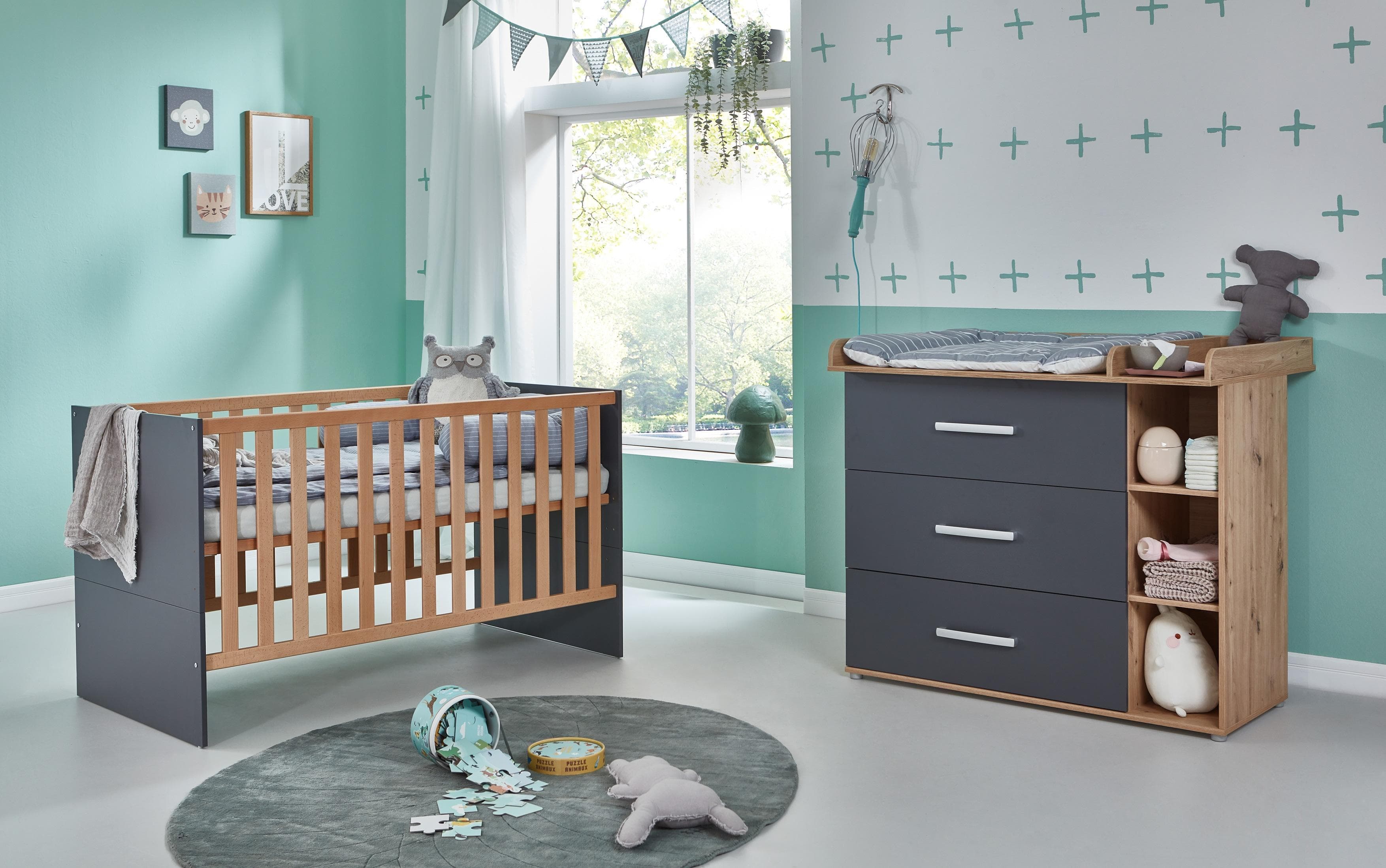 2-teiliges Babyzimmer Set aus Holz - Sparangebot