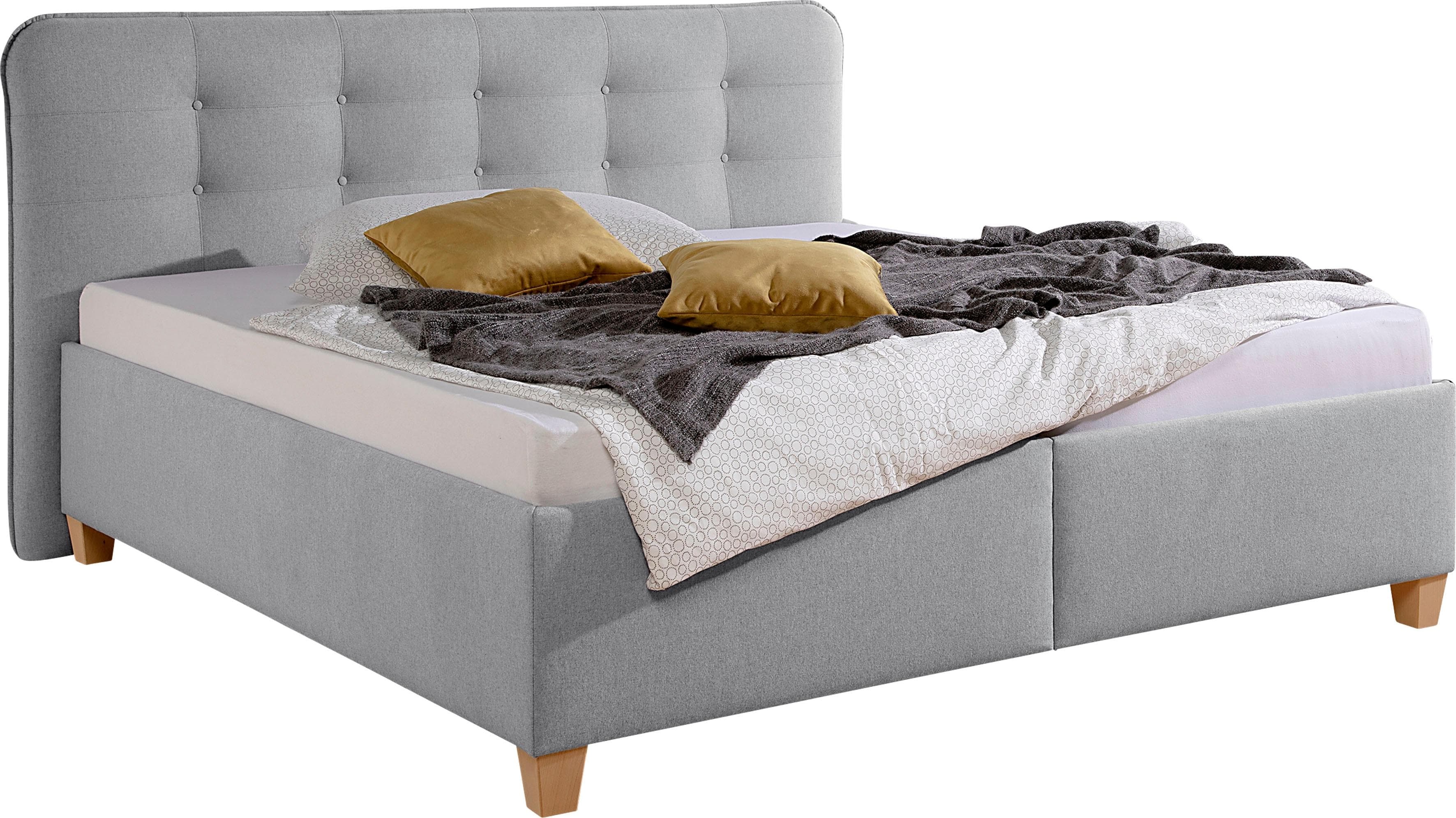 Maintal Polsterbett mit Bettkasten - Kaltschaummatratze & Verstellbarer Lattenrost