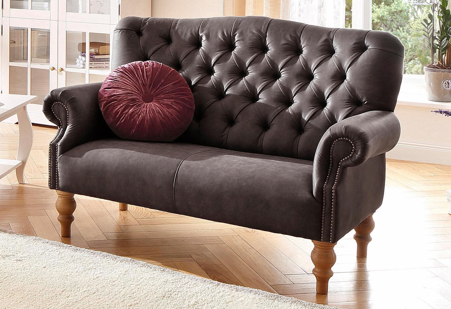 Home affaire Chesterfield-Sofa Lord, mit echter Chesterfield-Knopfheftung und Ziernägeln