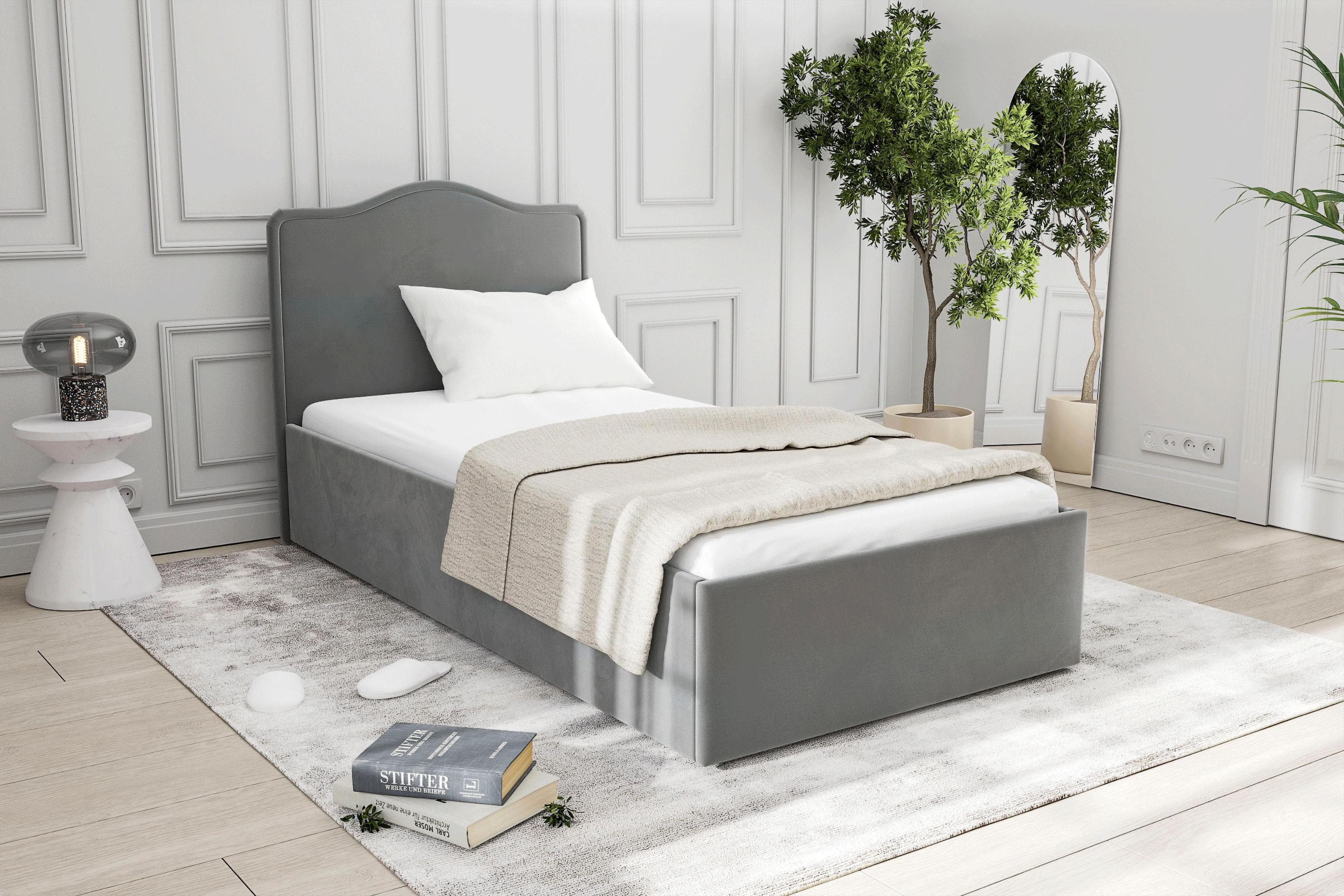 Polsterbett mit Stauraum und Matratzenwahl