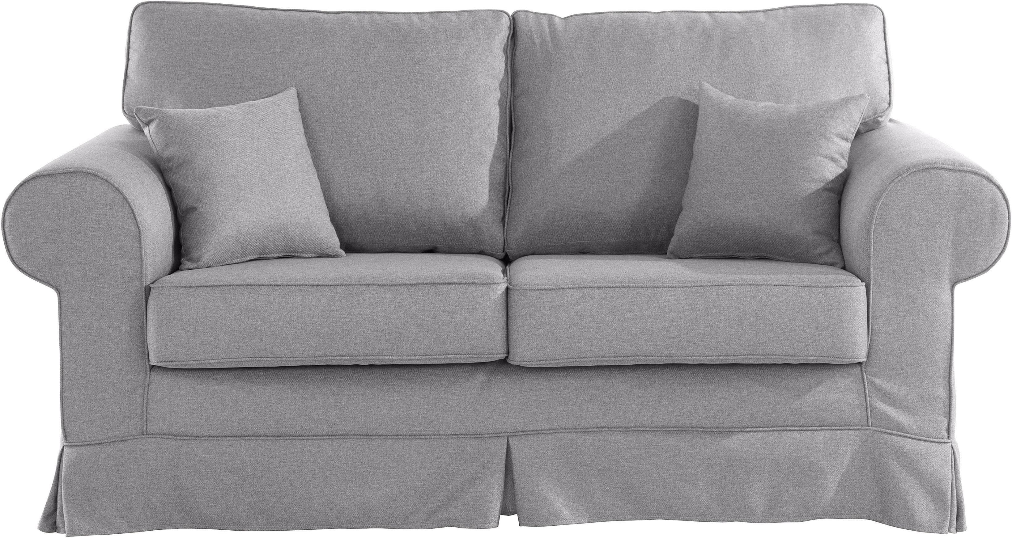 2-Sitzer Sofa mit Hussenoptik - Uni oder Blumendruck