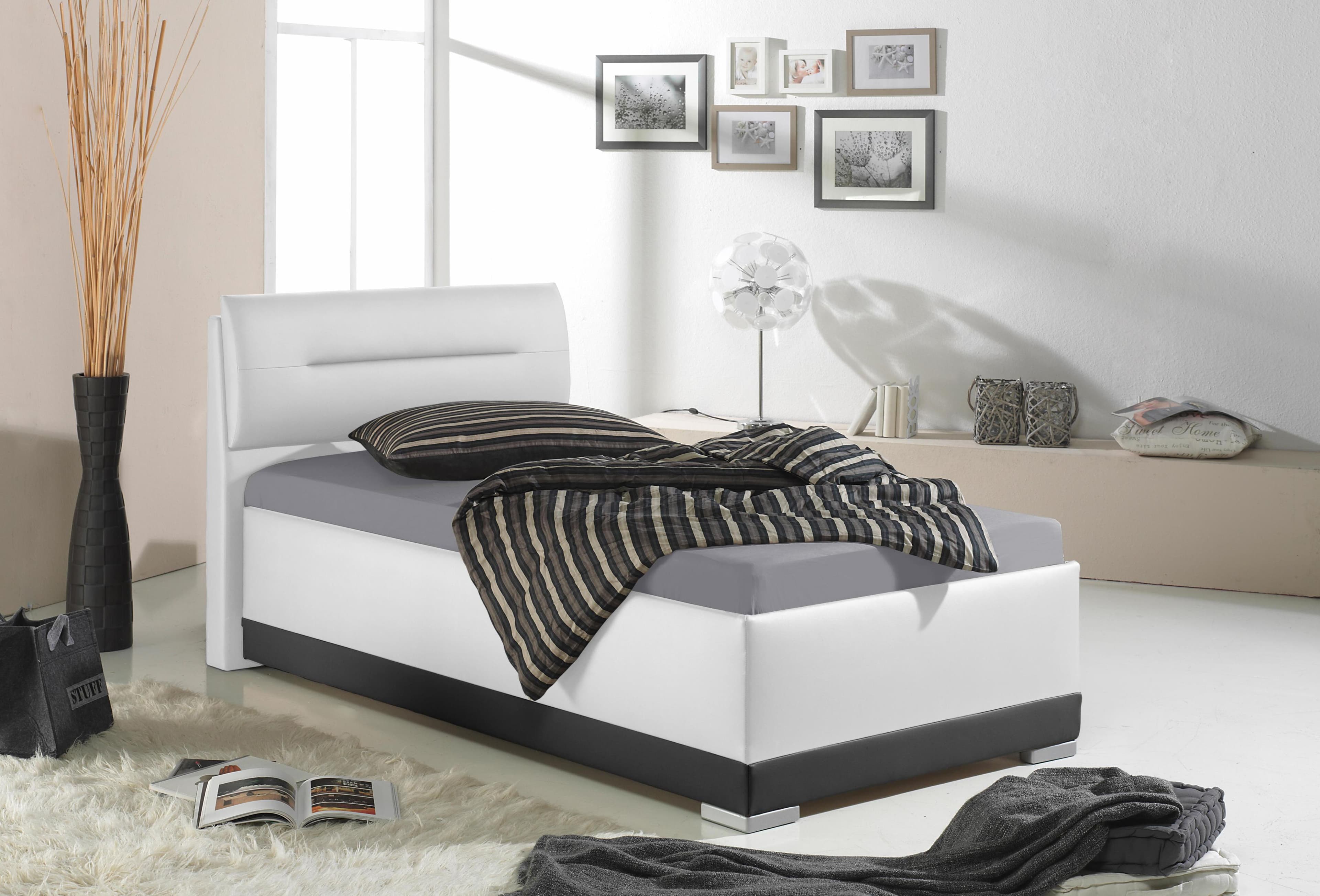 Maintal Polsterbett Schwarz Verstellbares Kopfteil