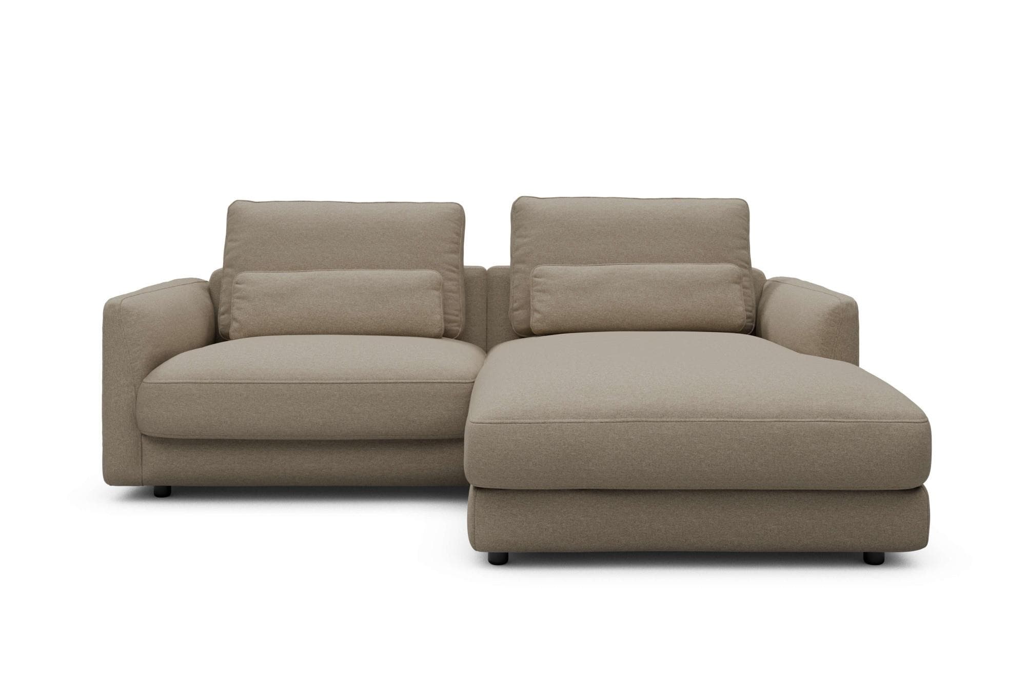 Ecksofa TENKSOM Polsterecke L-Form Eckcouch Federkern Beige