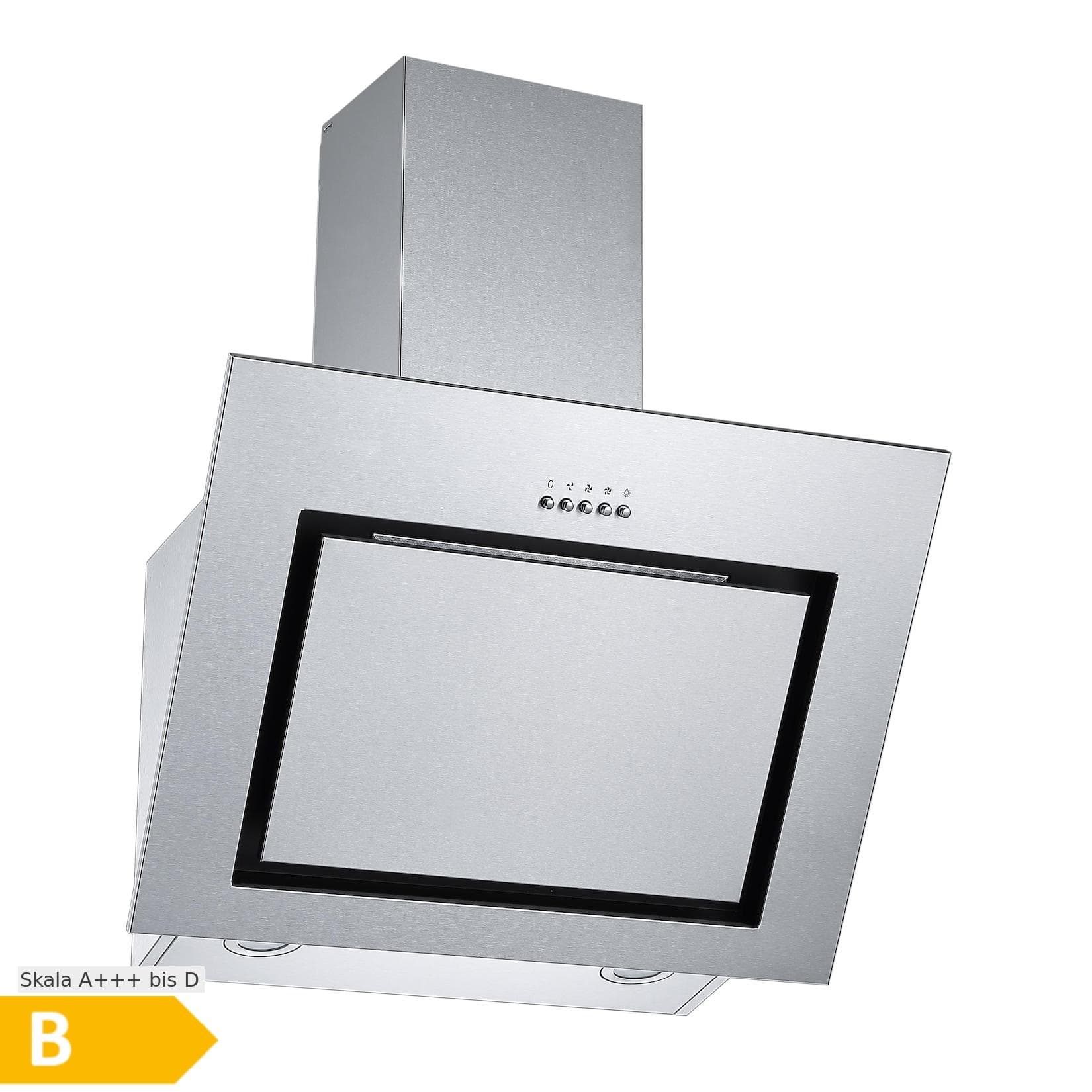 respekta Schräghaube 60 cm Edelstahl