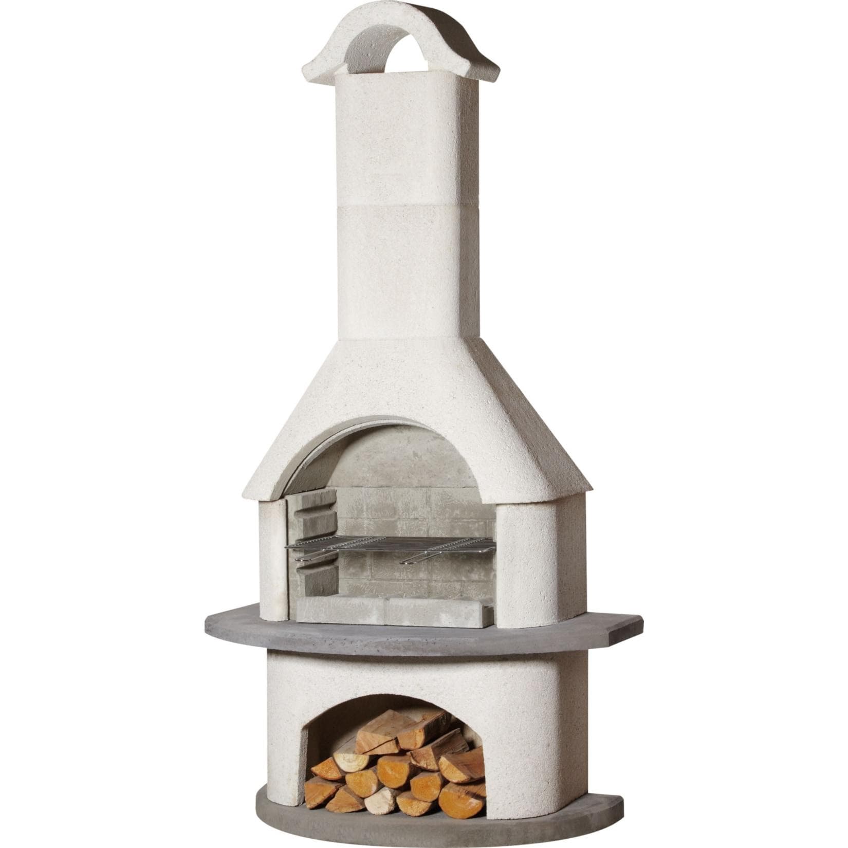 Buschbeck Verona Gartengrillkamin Weiß Stahlbeton