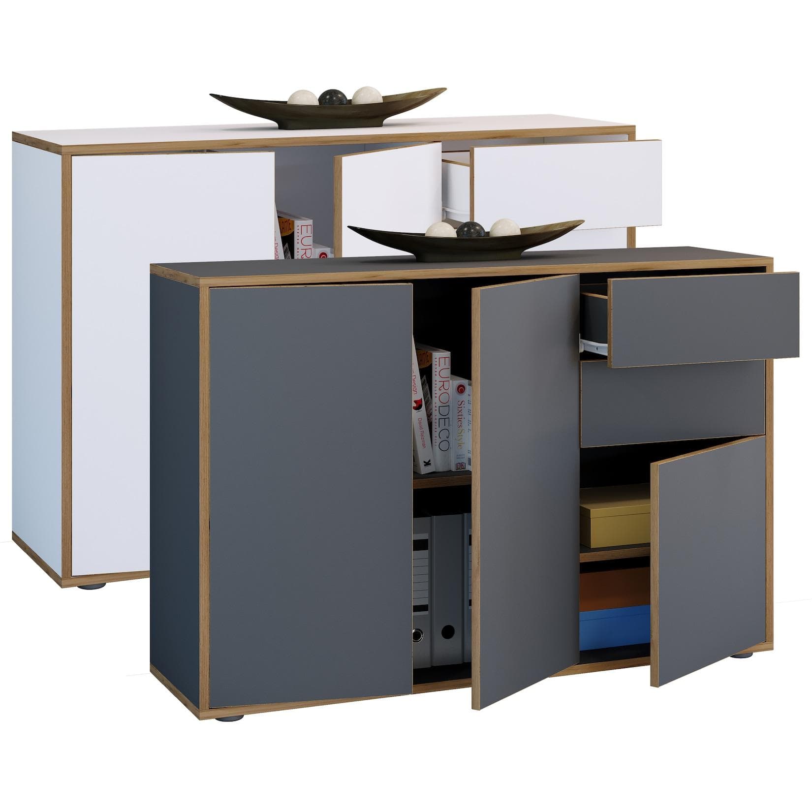 Holz-Kommode mit Schubladen - Elegantes Sideboard