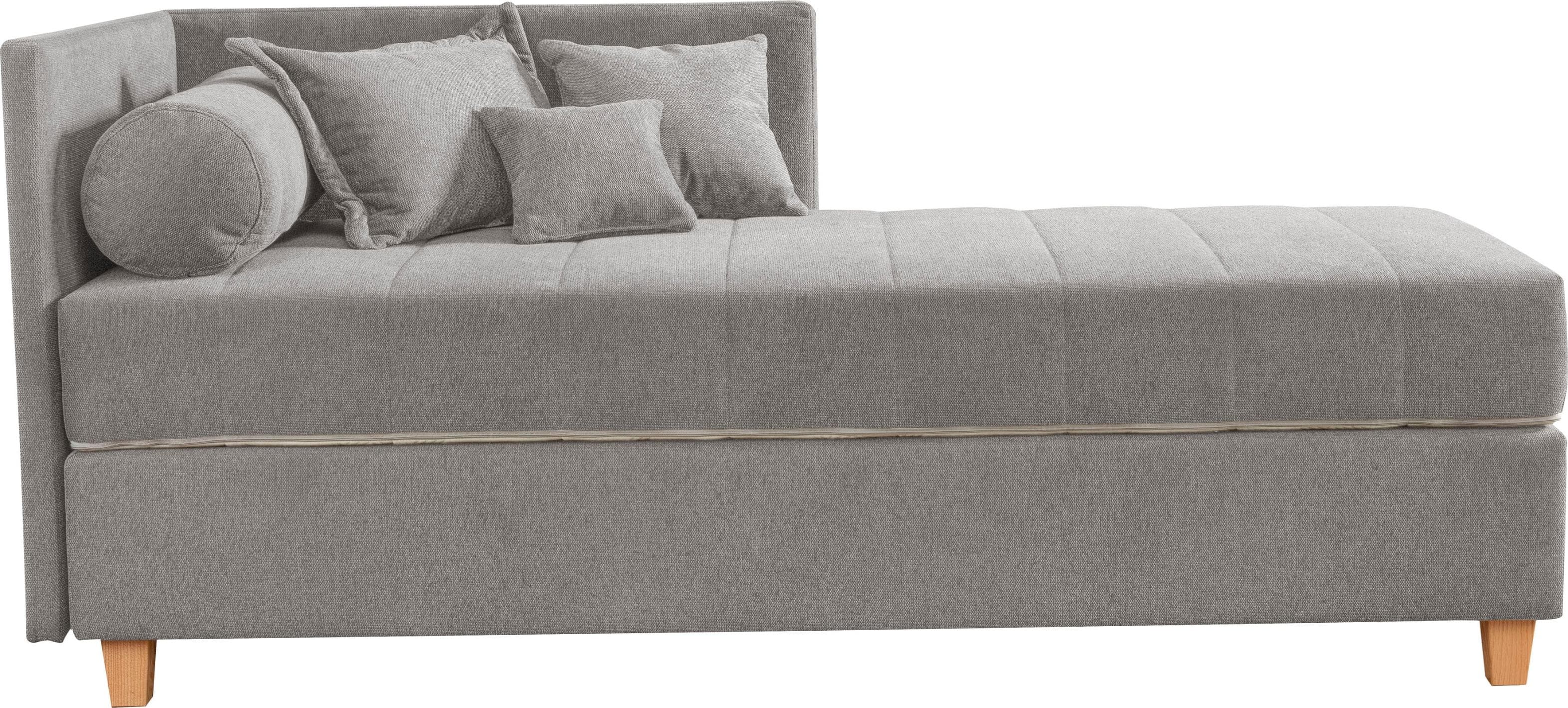 Alina Schlafsofa Kona mit Taschenfederkernmatratze und Zierkissen-Set