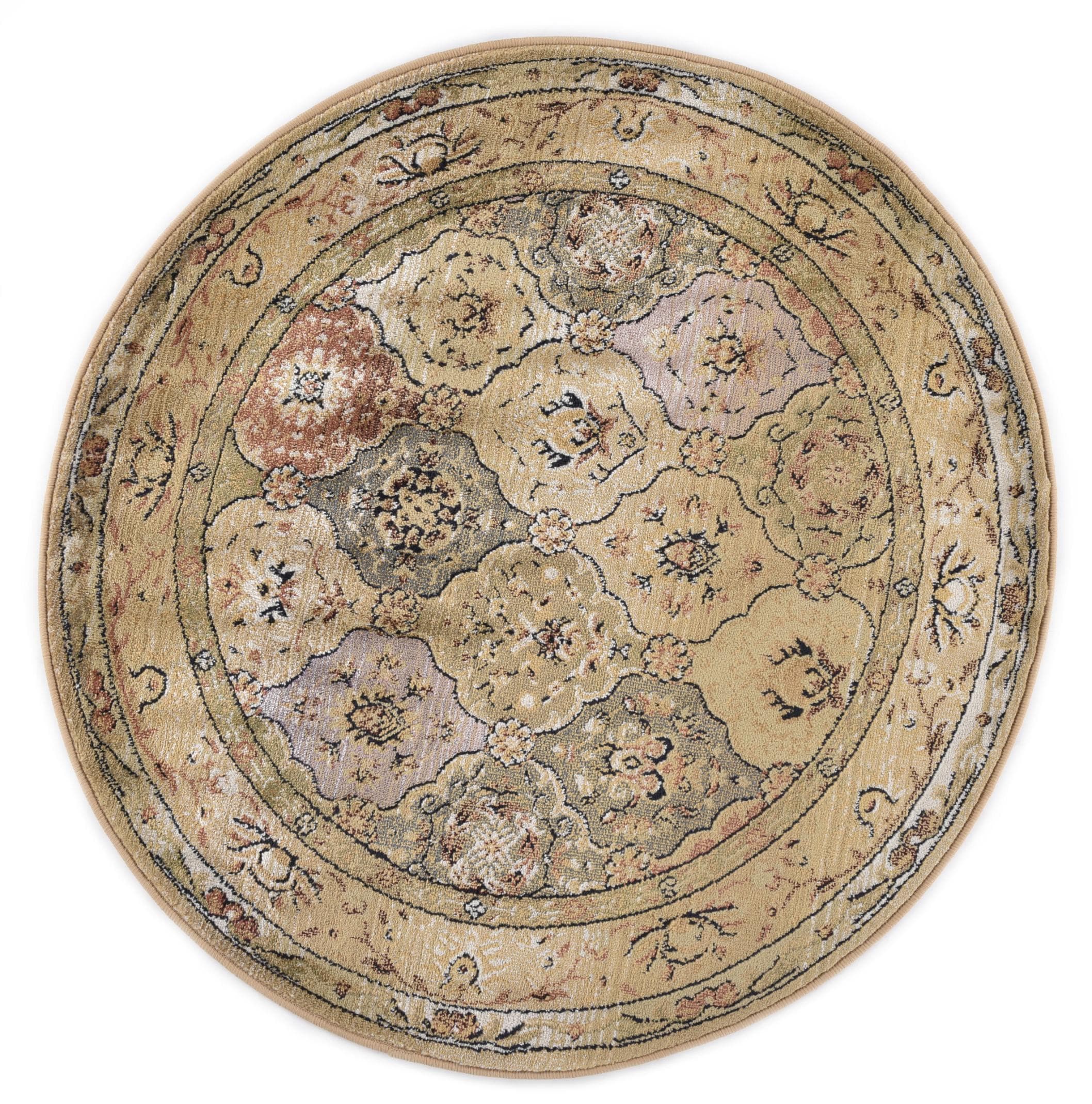 THEKO Gabiro 208 Orient-Teppich: Rund, Maschinengewebt, Polypropylen