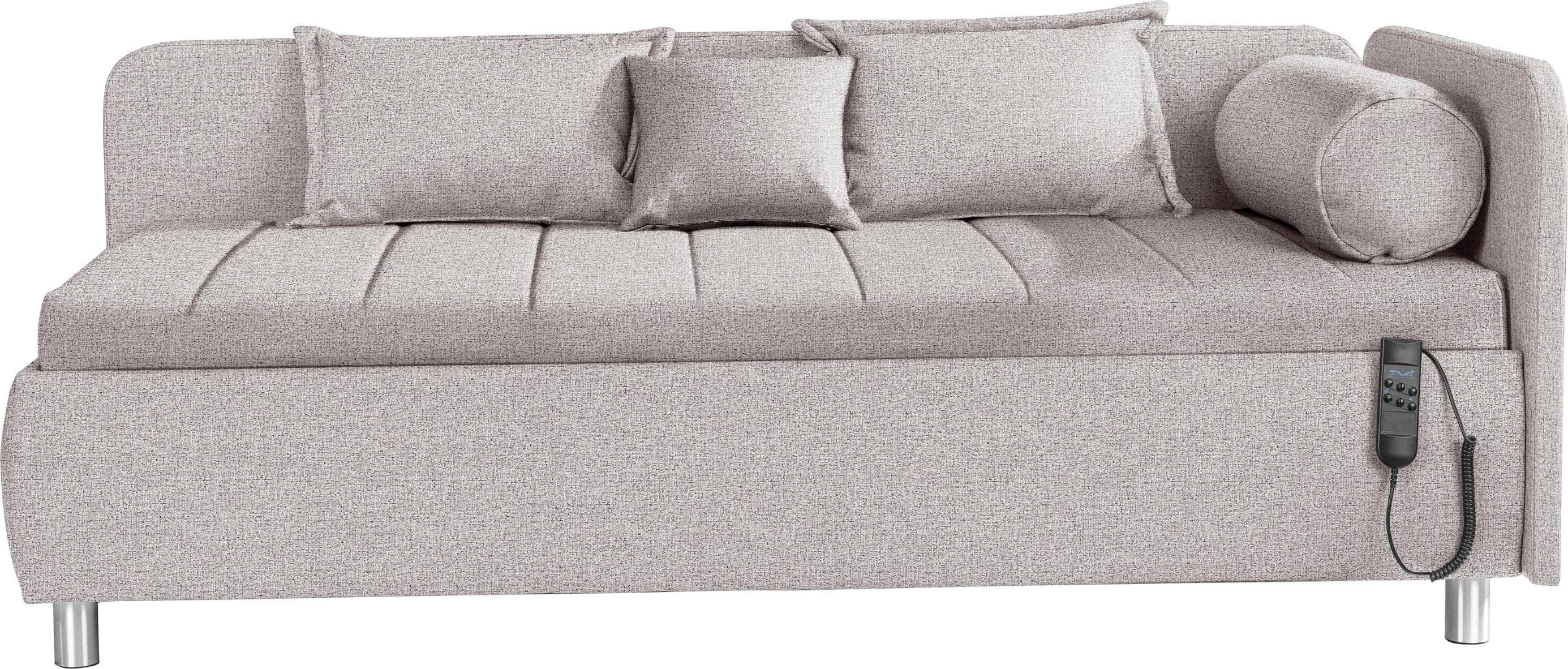 Multifunktionales Schlafsofa mit Bettkasten und Kissenset