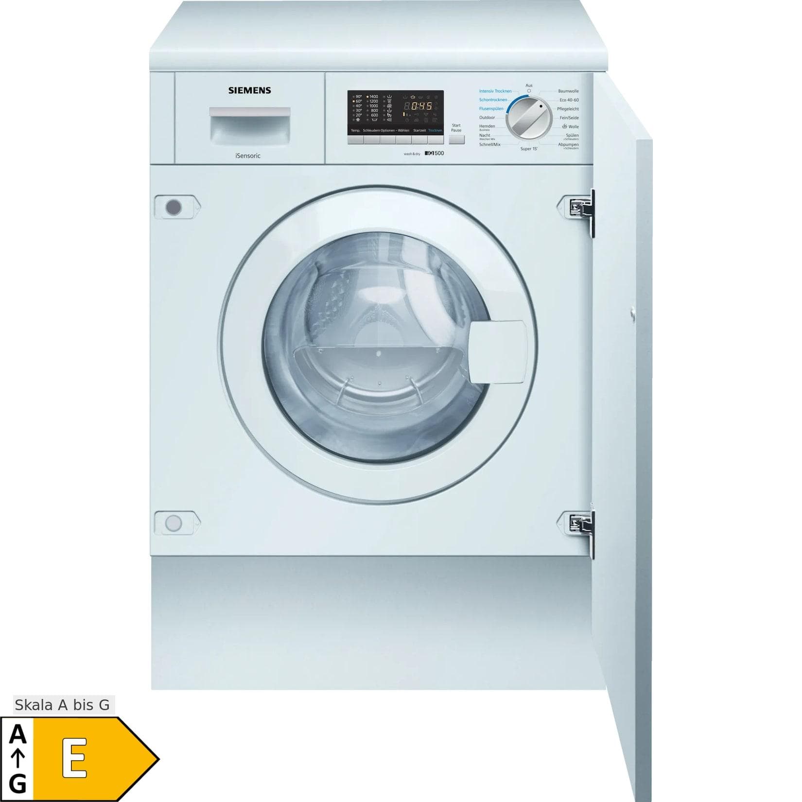 Siemens Einbauwaschtrockner WK14D543 Weiß