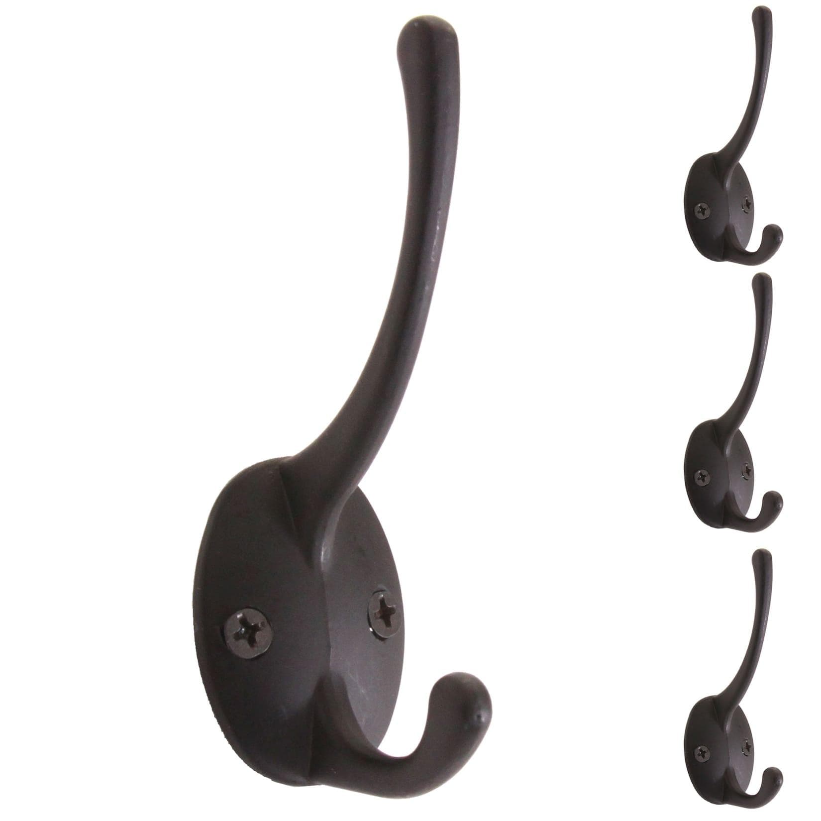 MCW Dekohaken Garderobenhaken Set 4er - Klassisches Design für Wand und Tür