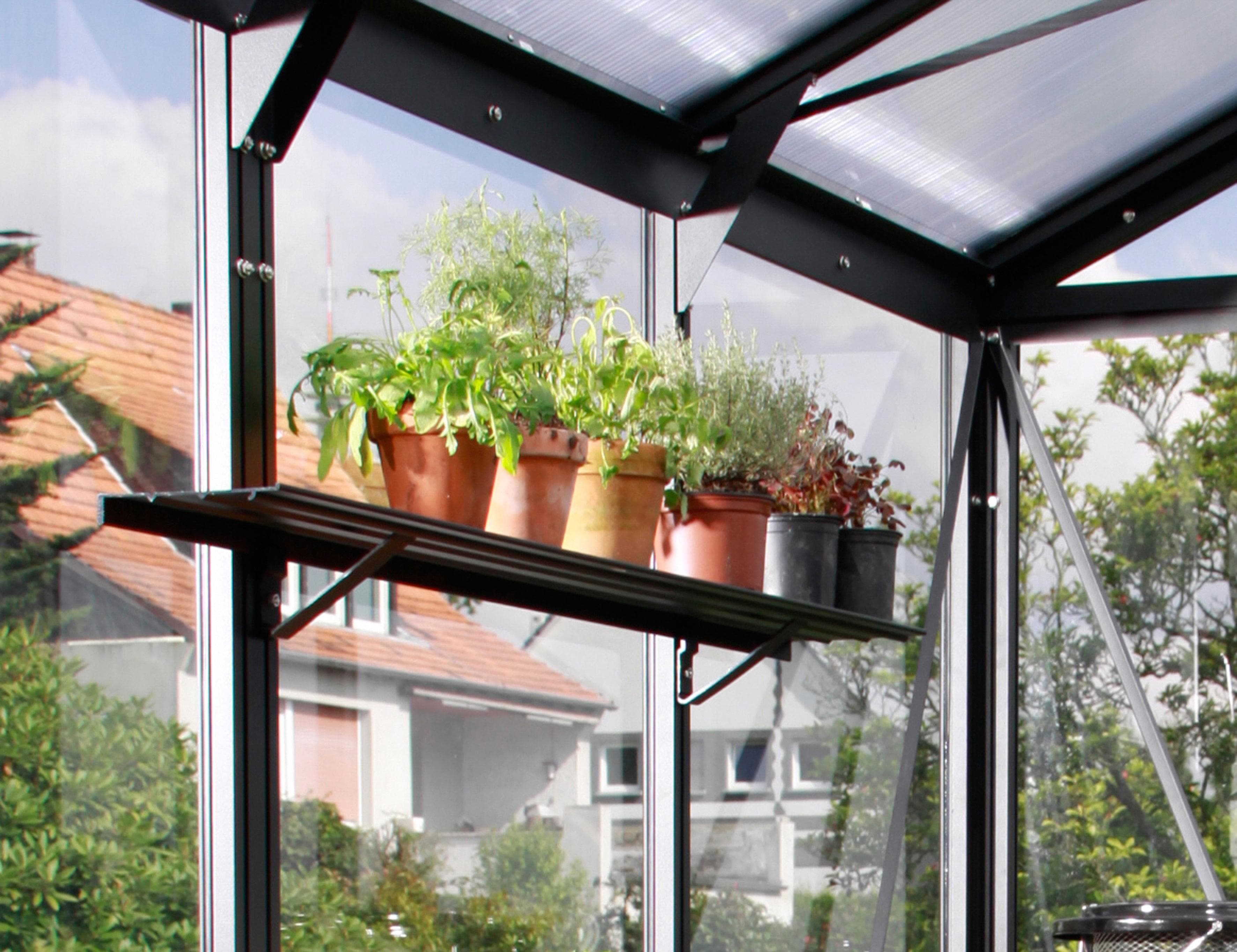 Wandregal VITAVIA Schwarz Aluminium