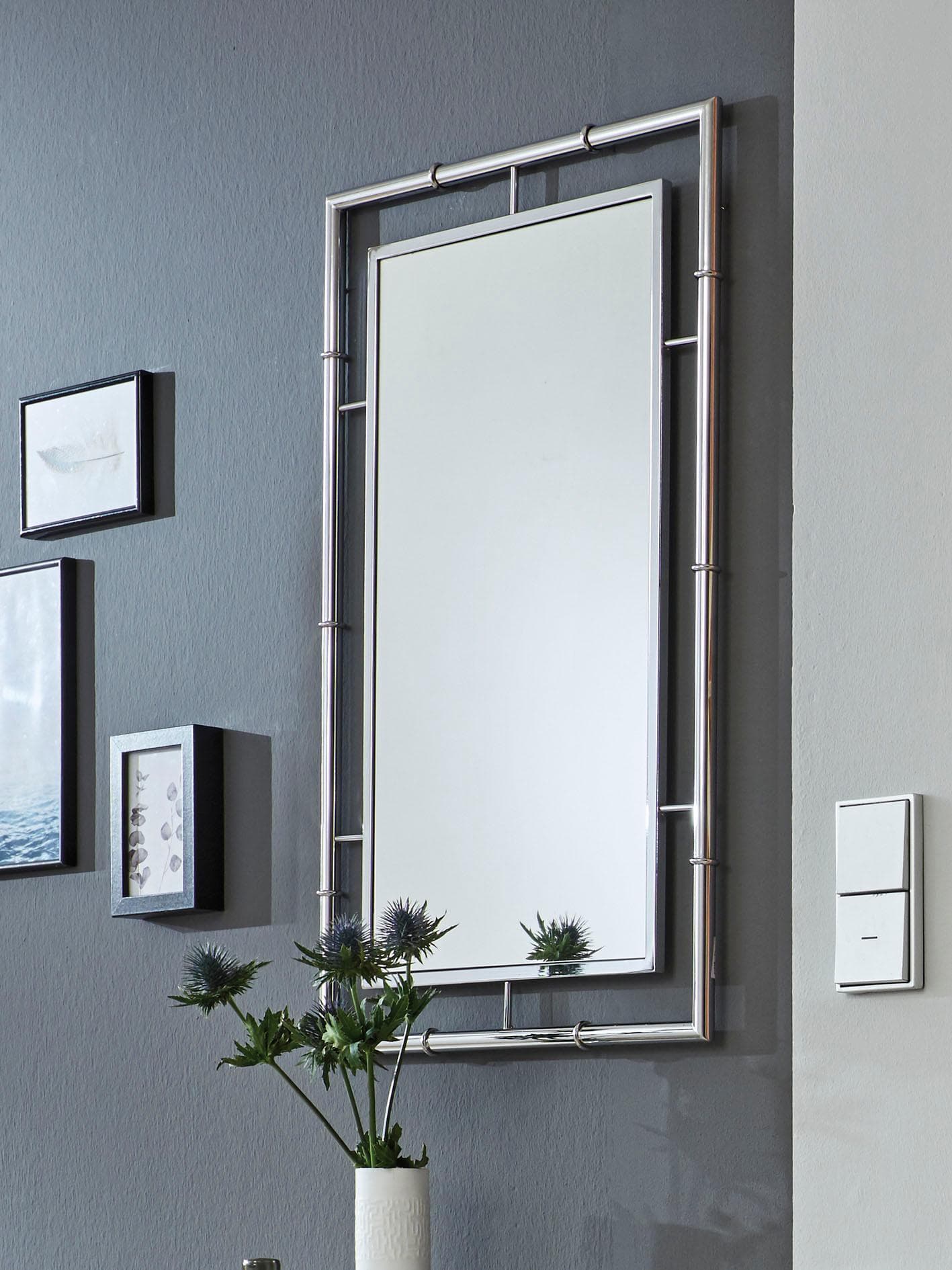 HAKU Möbel Spiegel 21235 Silber Klassisches Design