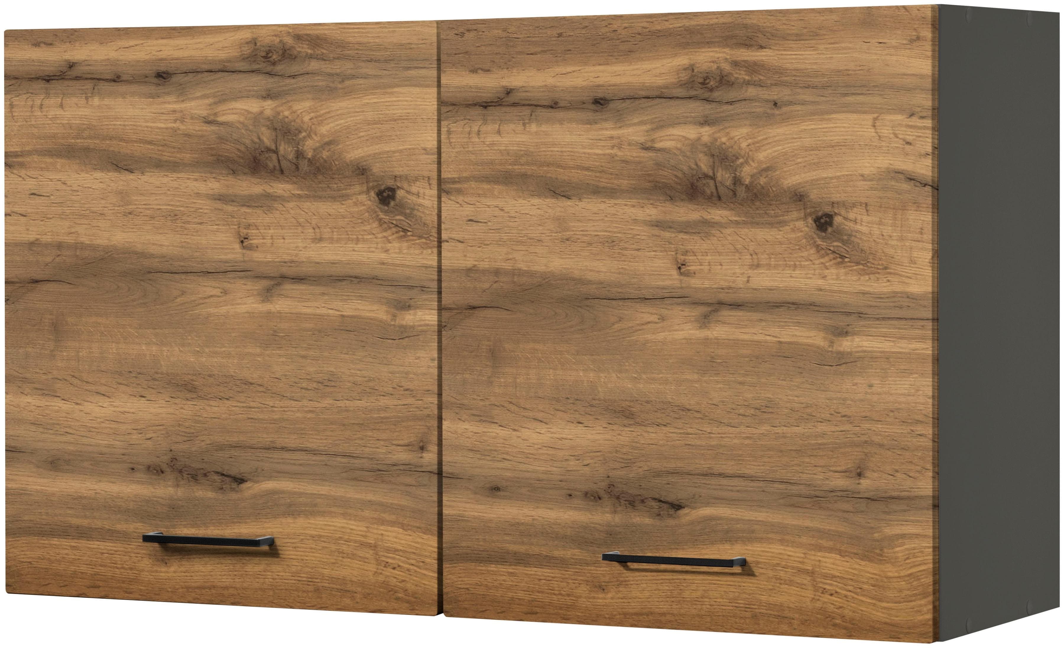 KOCHSTATION Hängeschrank KS-Trier - Moderner Wandschrank mit Hochglanz und Metallgriffen