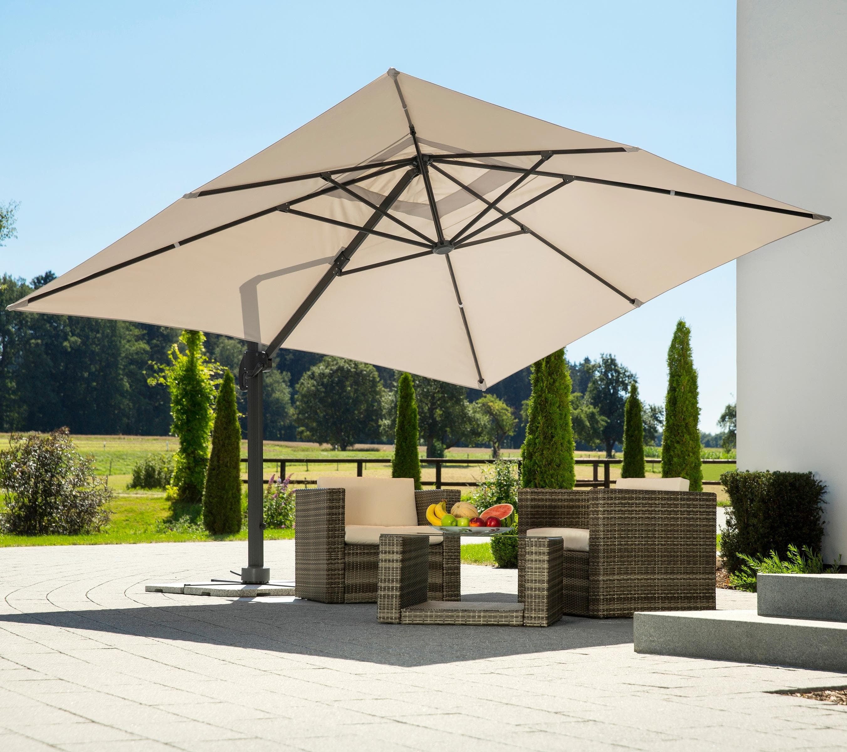 Schneider Schirme Ampelschirm Rhodos Grande Aluminiumgestell
