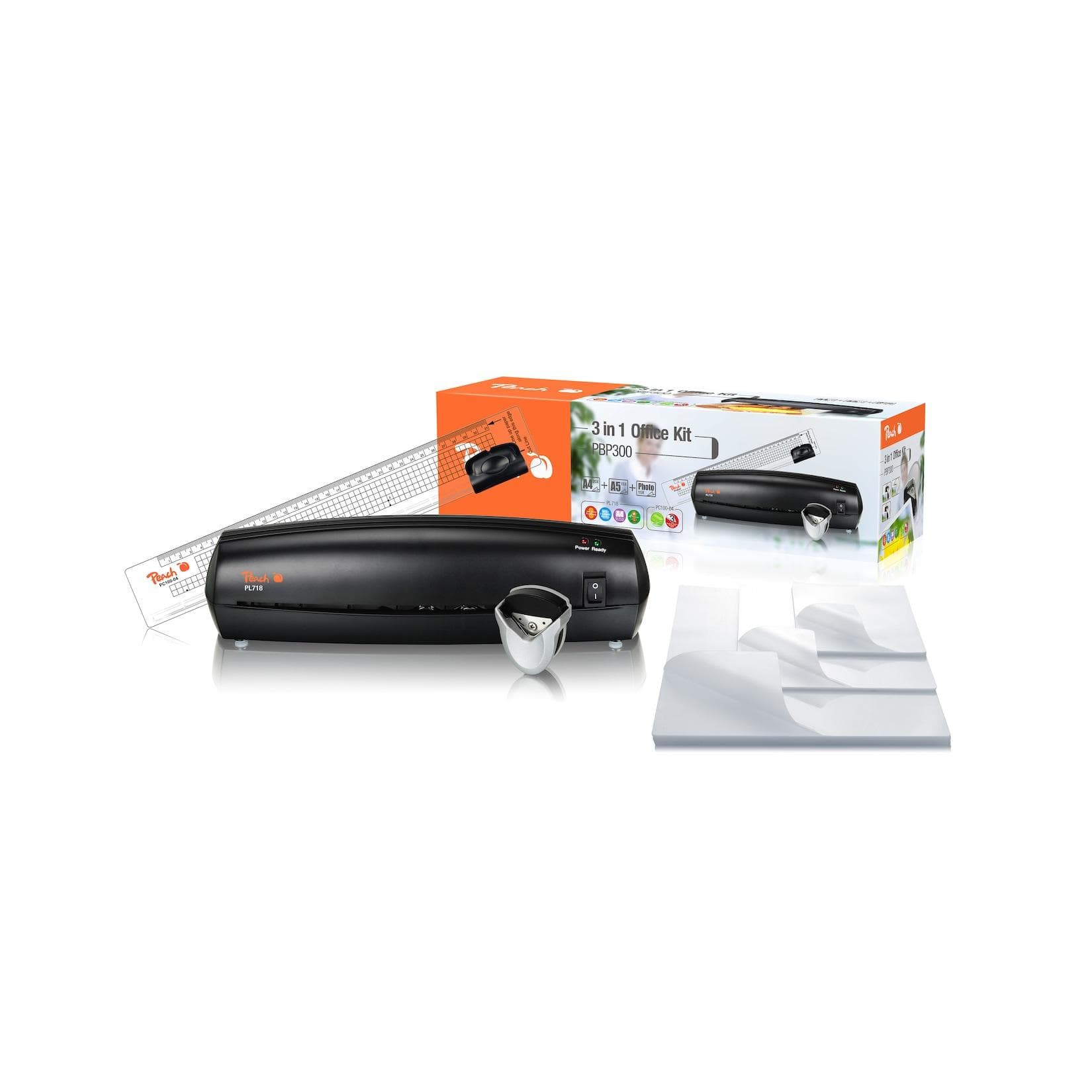 Peach 4 in1 Laminierset PBP300 A4 Laminierer mit Eckenrunder