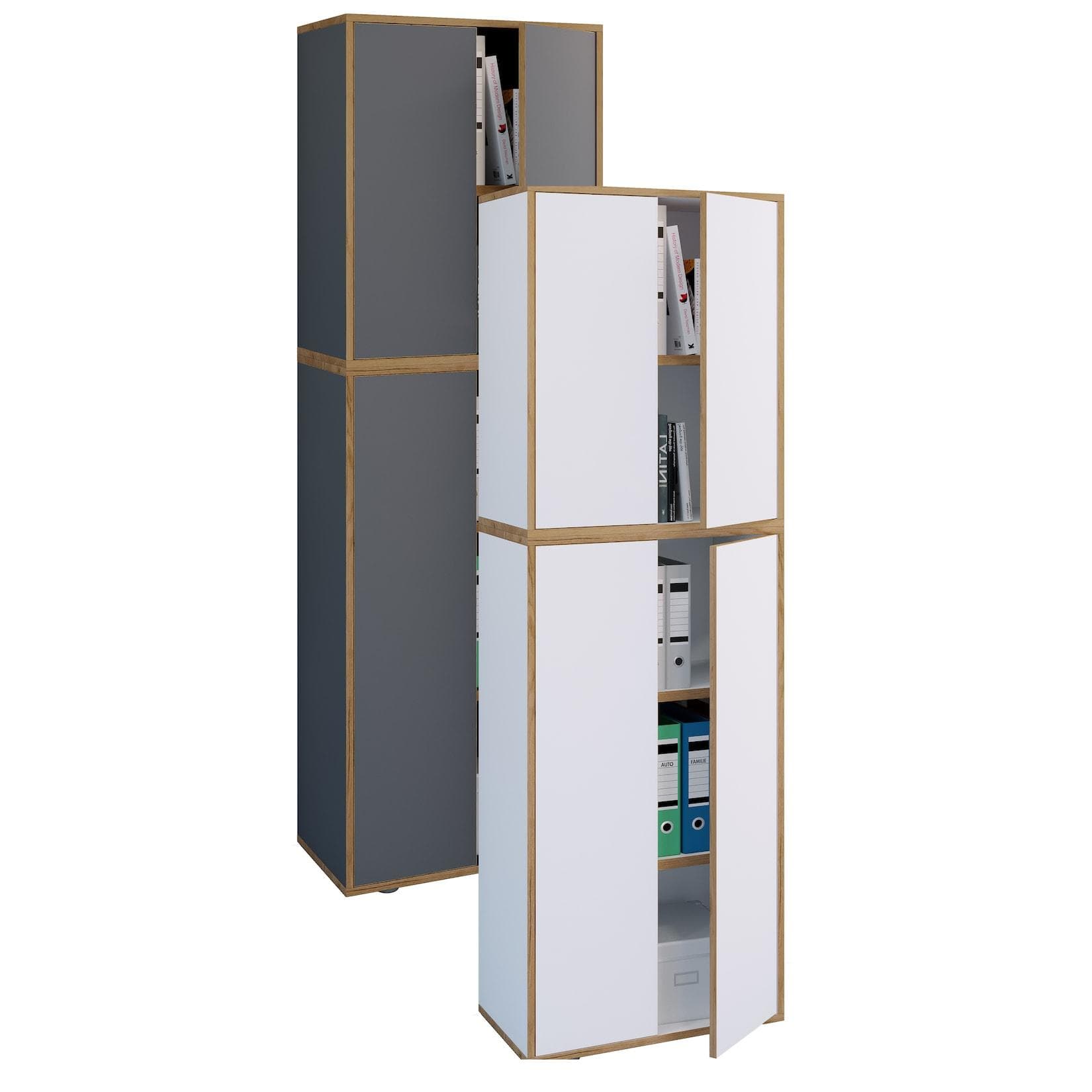 VCM Salia Aktenschrank Sideboard - Robustes Holz, Viel Stauraum