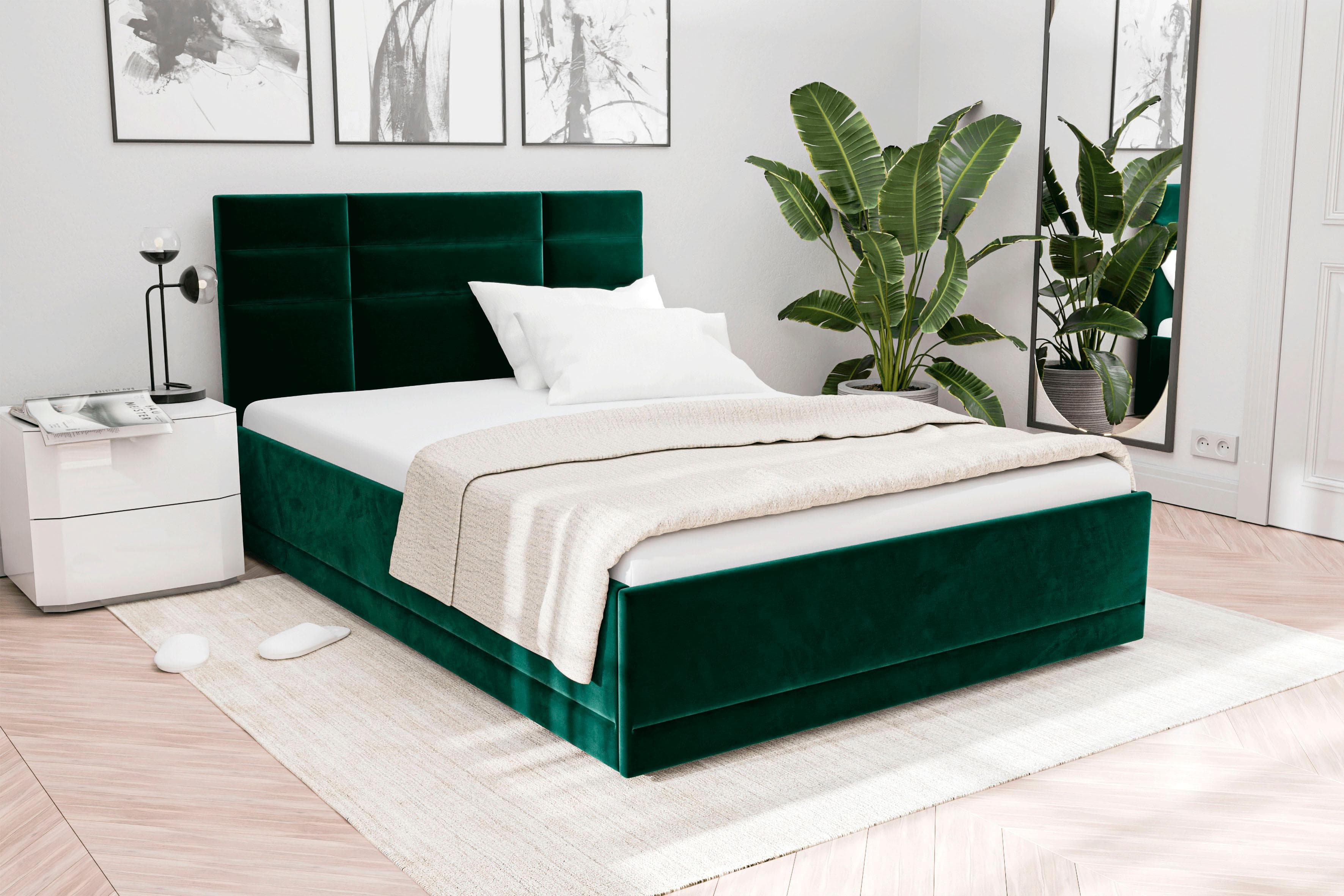 Polsterbett Prag - 3 Matratzenarten & Bettkastenoption