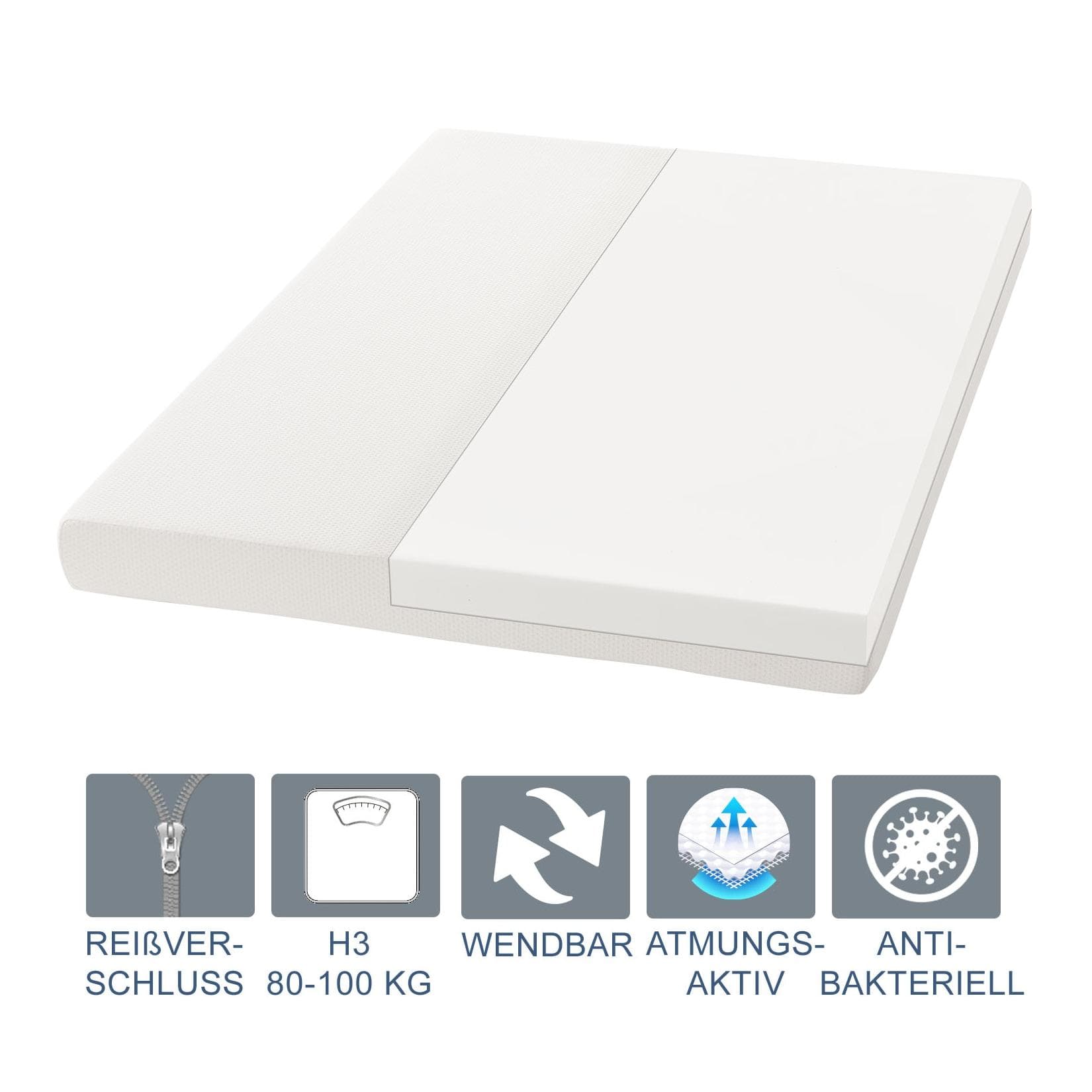 Juskys Kaltschaummatratze: Atmungsaktiv & Punktelastisch