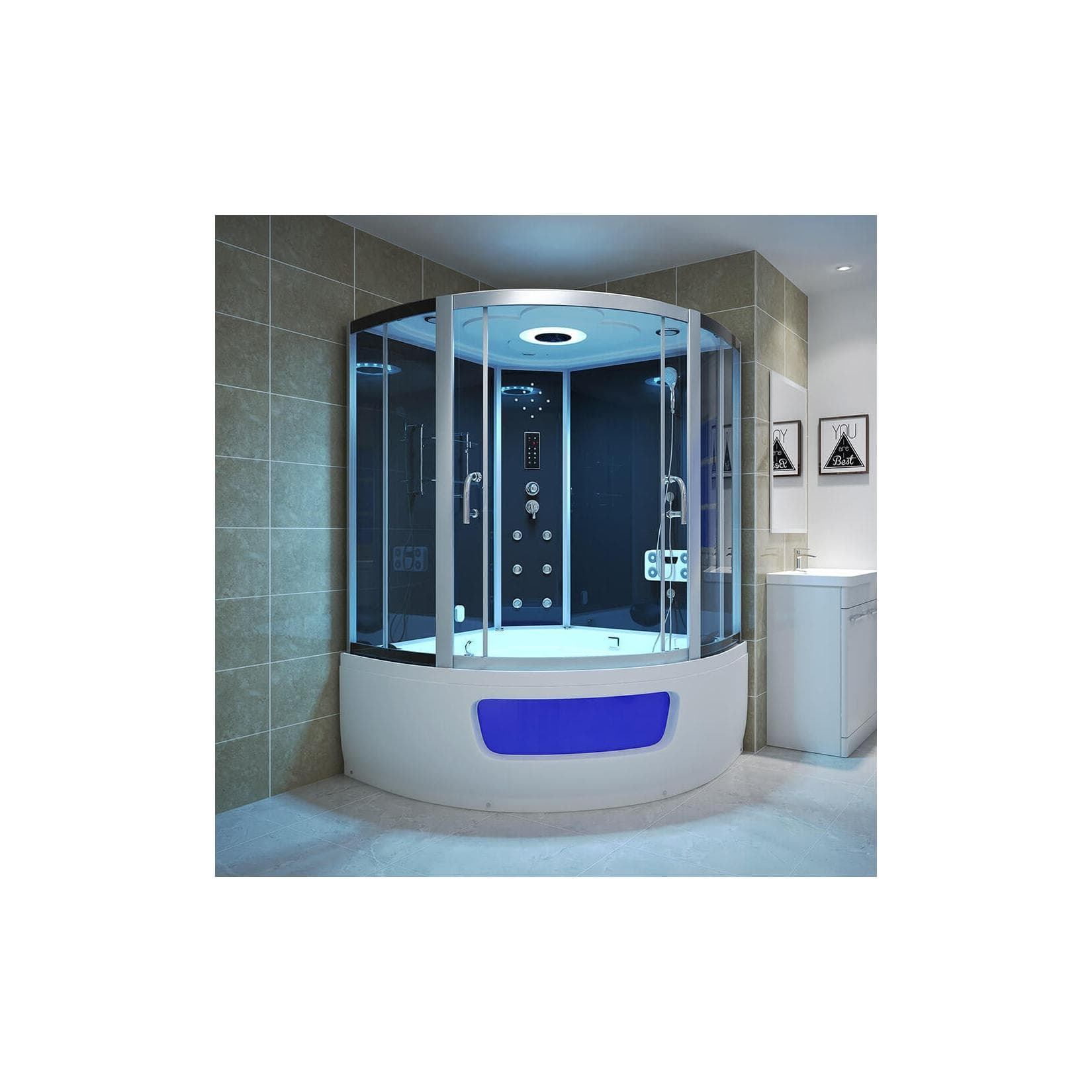 HOME DELUXE Dampfdusche EXCLUSIVE Schwarz