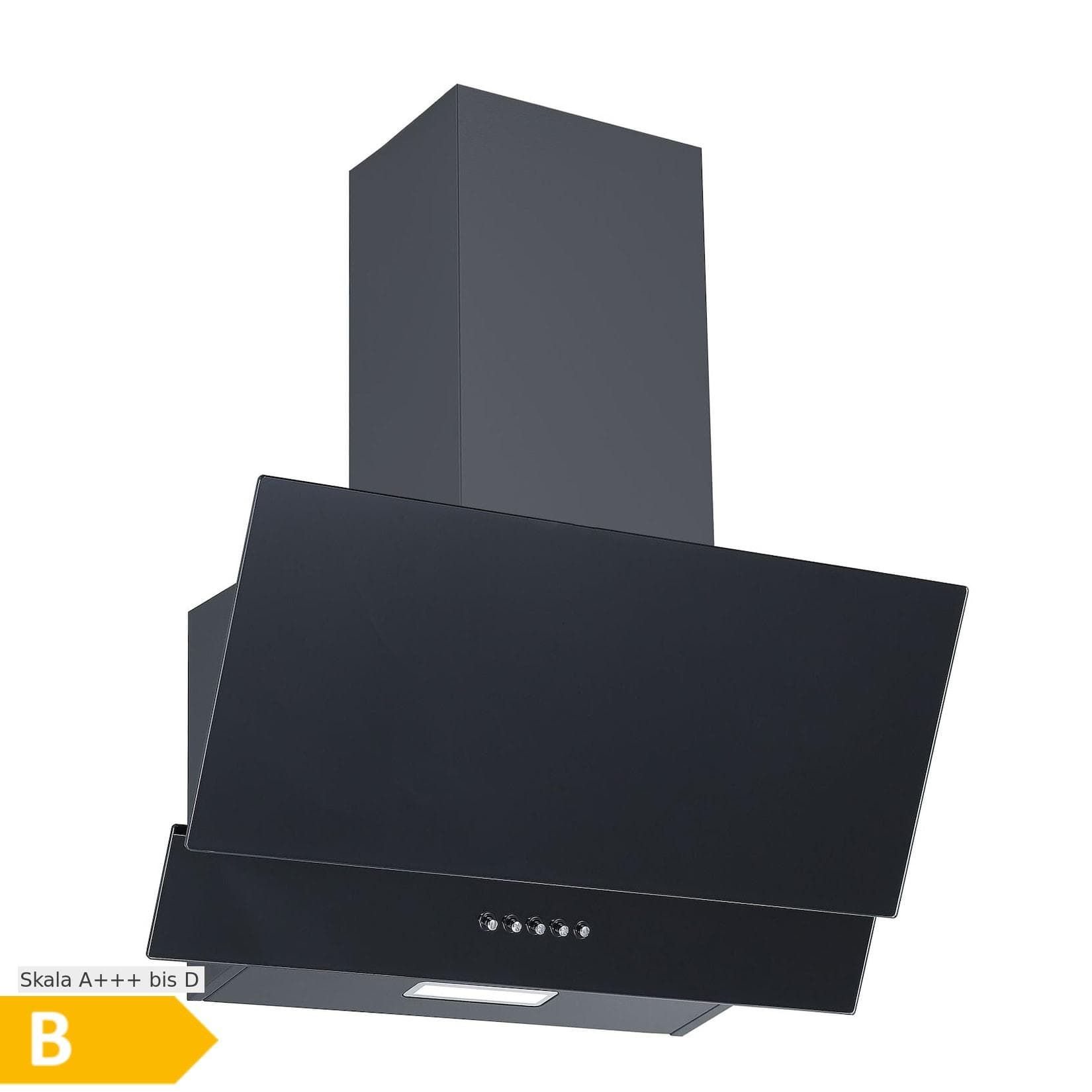 PKM Kopffreihaube KH9039H Glas Moderne Dunstabzugshaube Schwarz 60cm