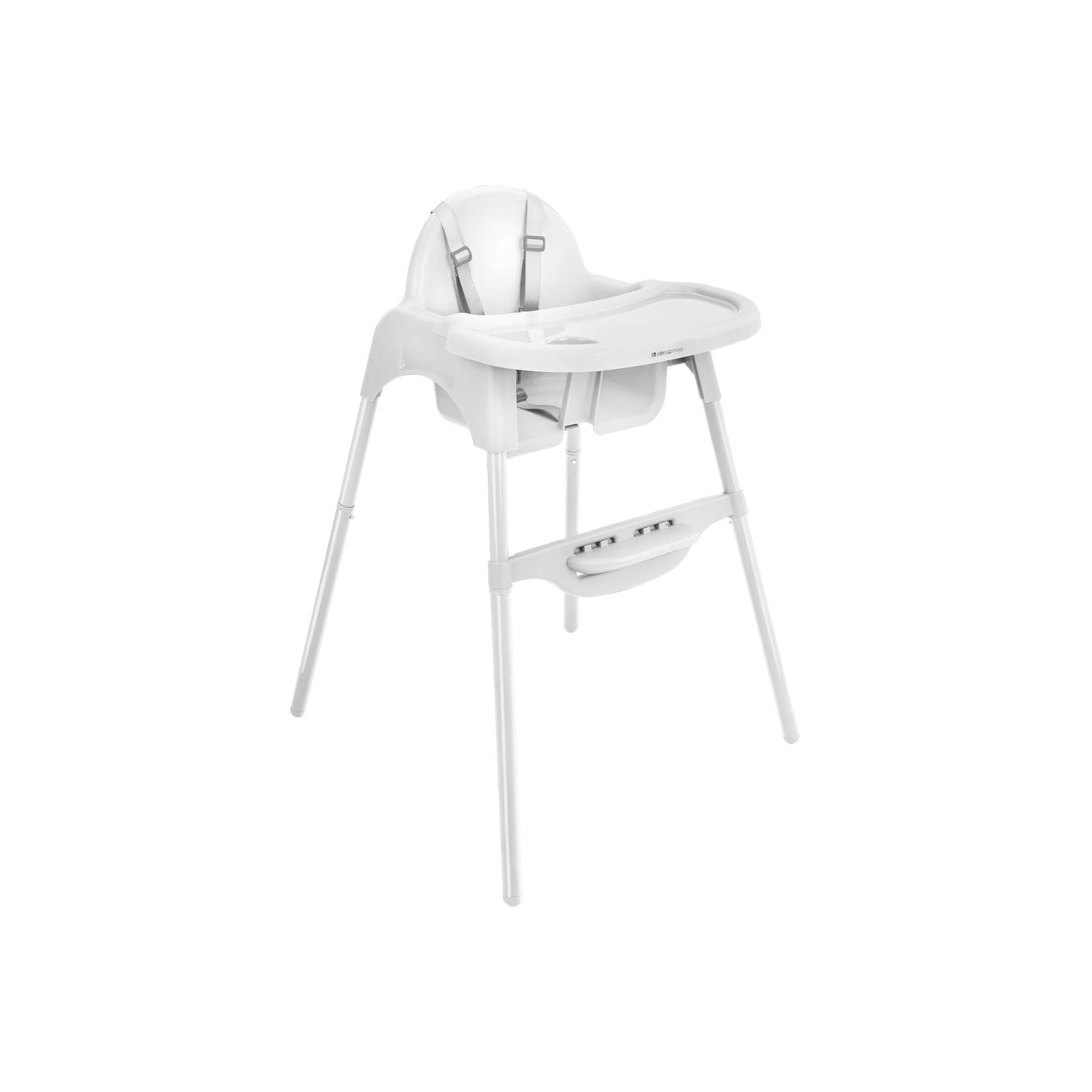 2-in-1 Hochstuhl mit Fußstütze & Gurt | Bechervertiefung