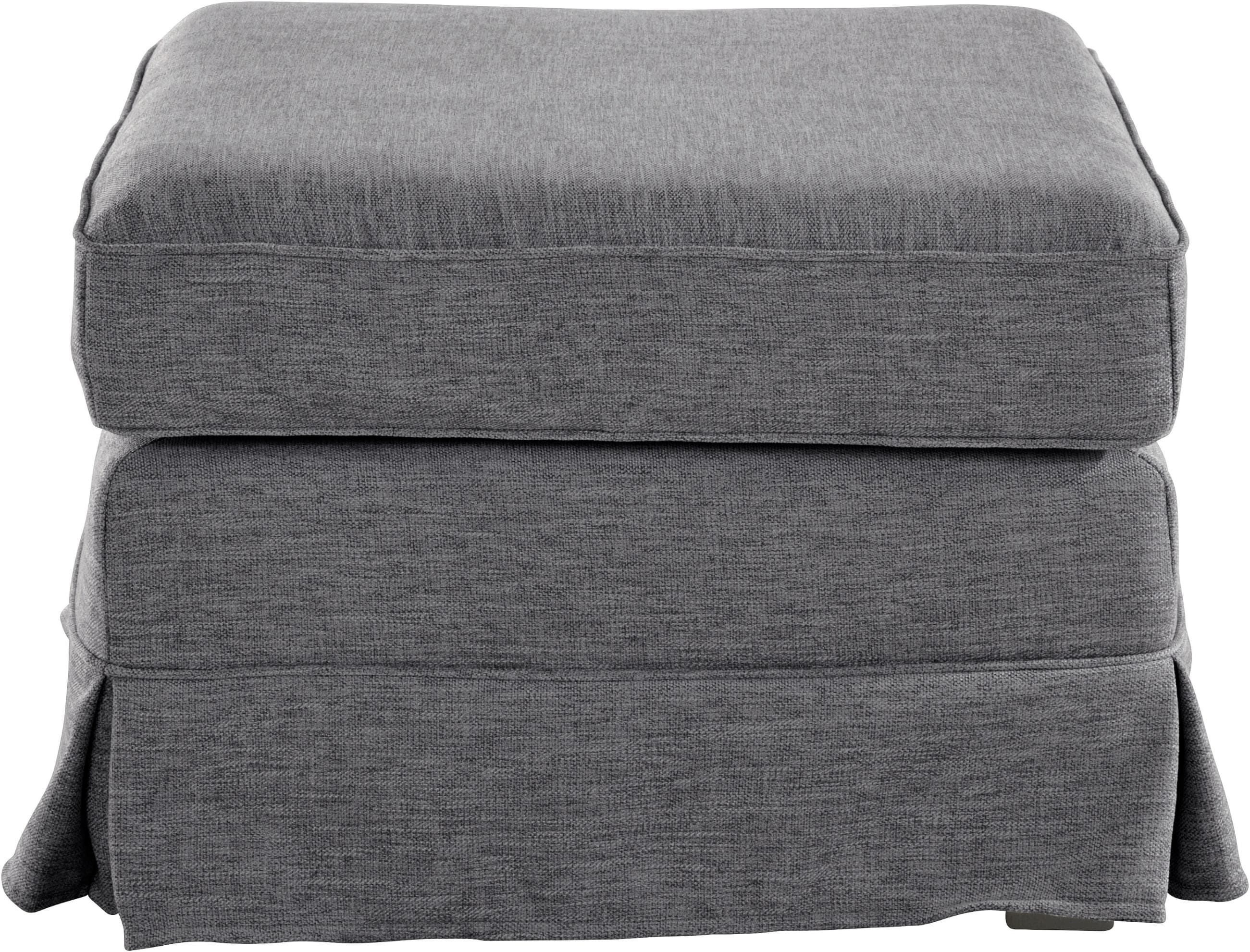 Polsterhocker Hussenoptik - Uni oder Blumendruck