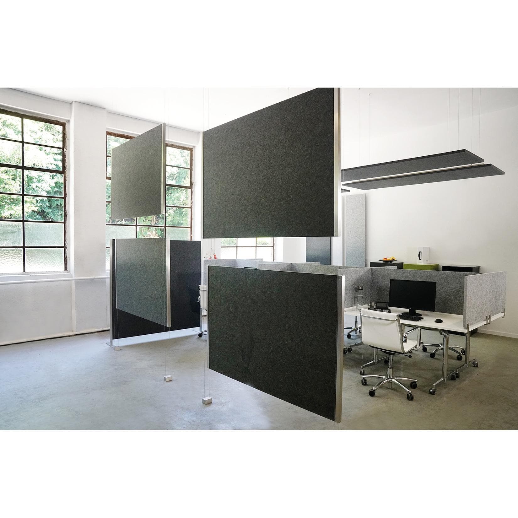 Raumteiler-Set b-box 2-Lauf Lichtgrau