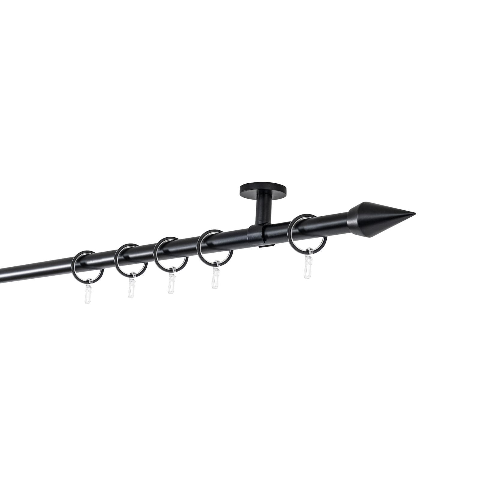 ONDECO Vorhangstange 370 cm Schwarz