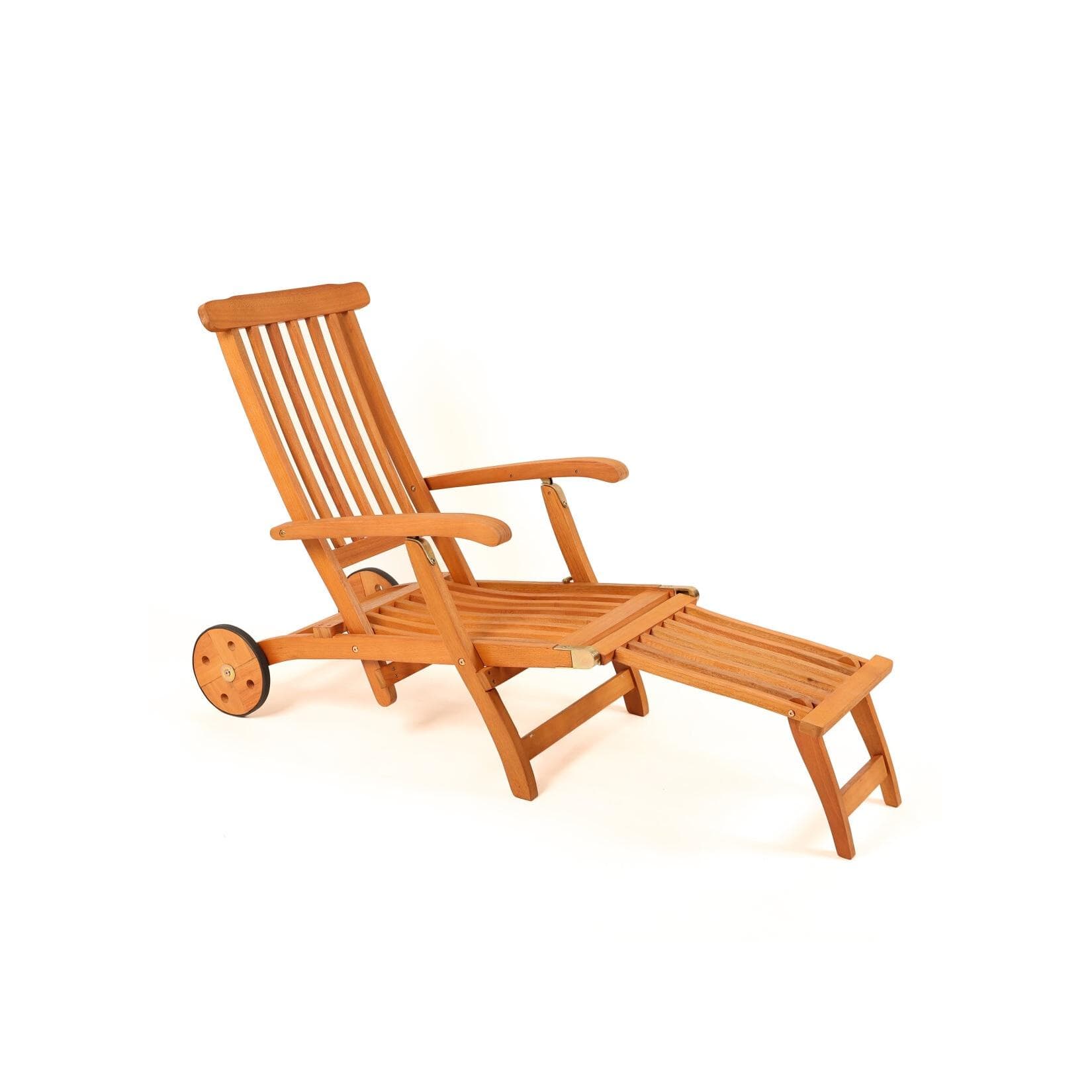 Eukalyptusholz Relaxliege Stamer mit Rollen