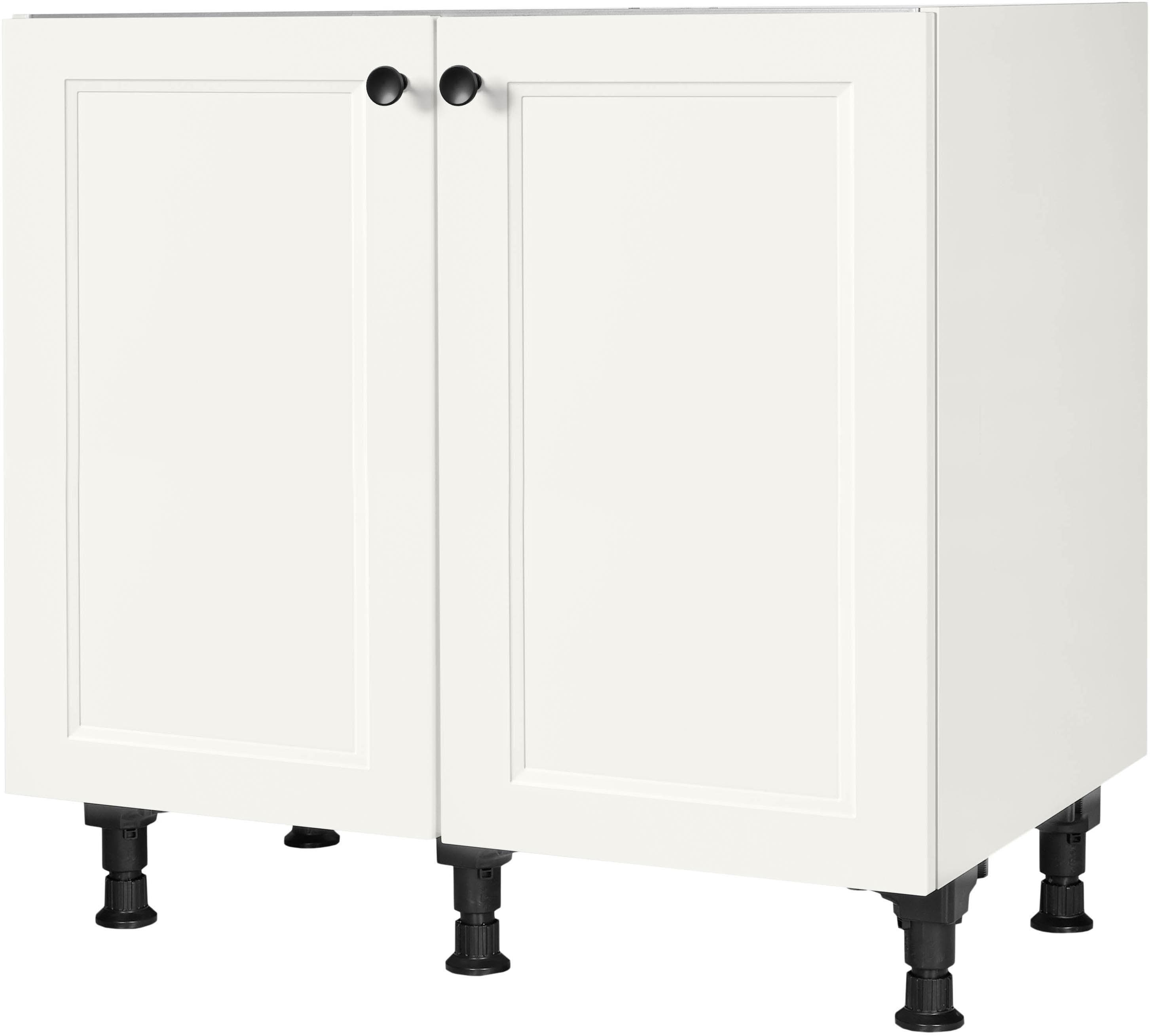 nobilia® Cascada Spülenschrank - Vormontiert mit Höhenverstellbaren Sockelfüßen