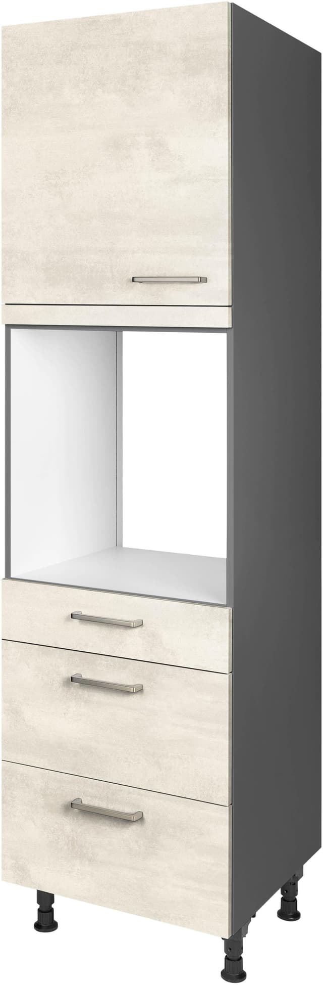 nobilia Backofenumbauschrank Riva Grau Wählbare Ausrichtung