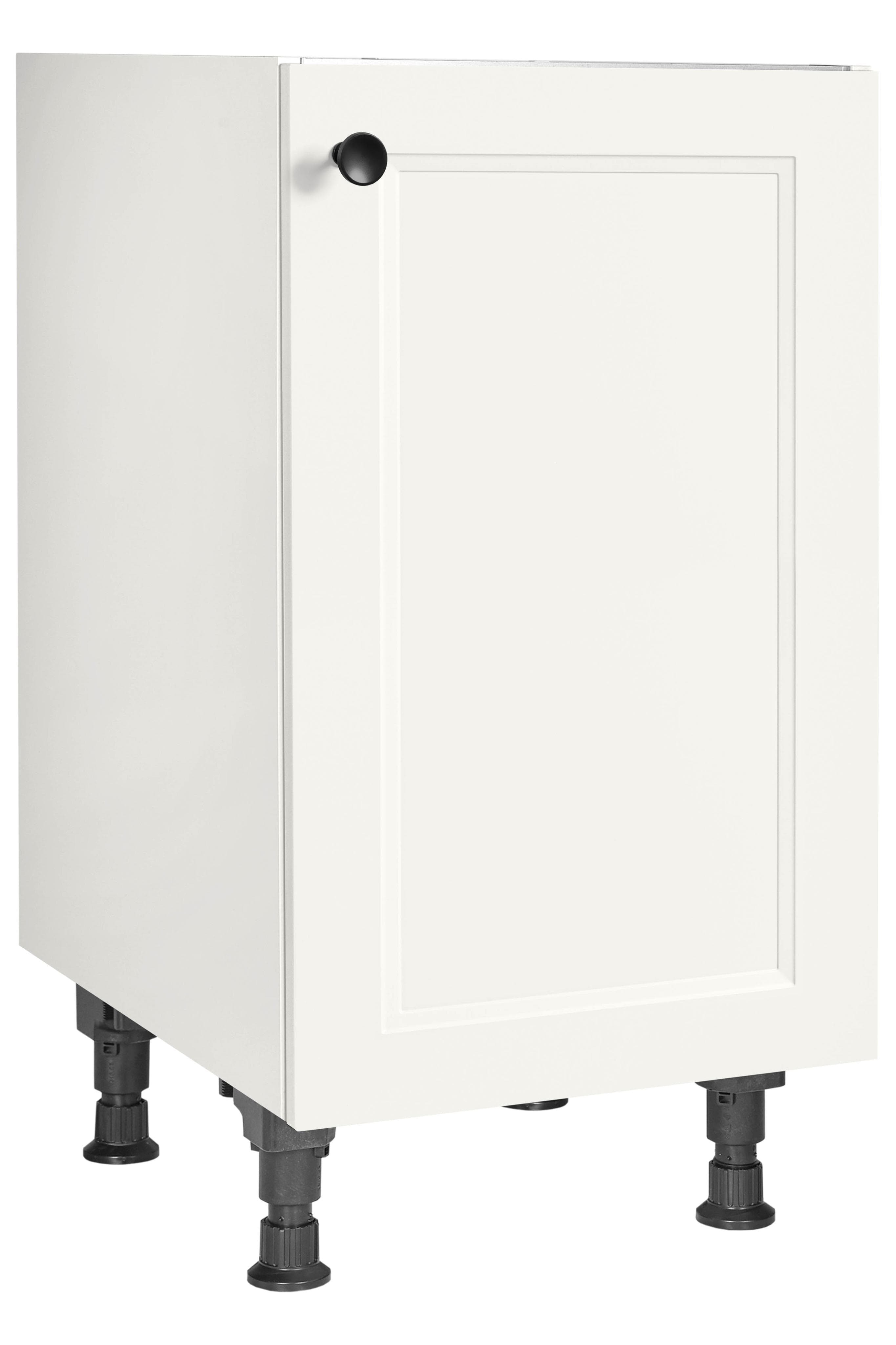 Vormontierter Spülenschrank - wählbare Ausrichtung & höhenverstellbare Füße