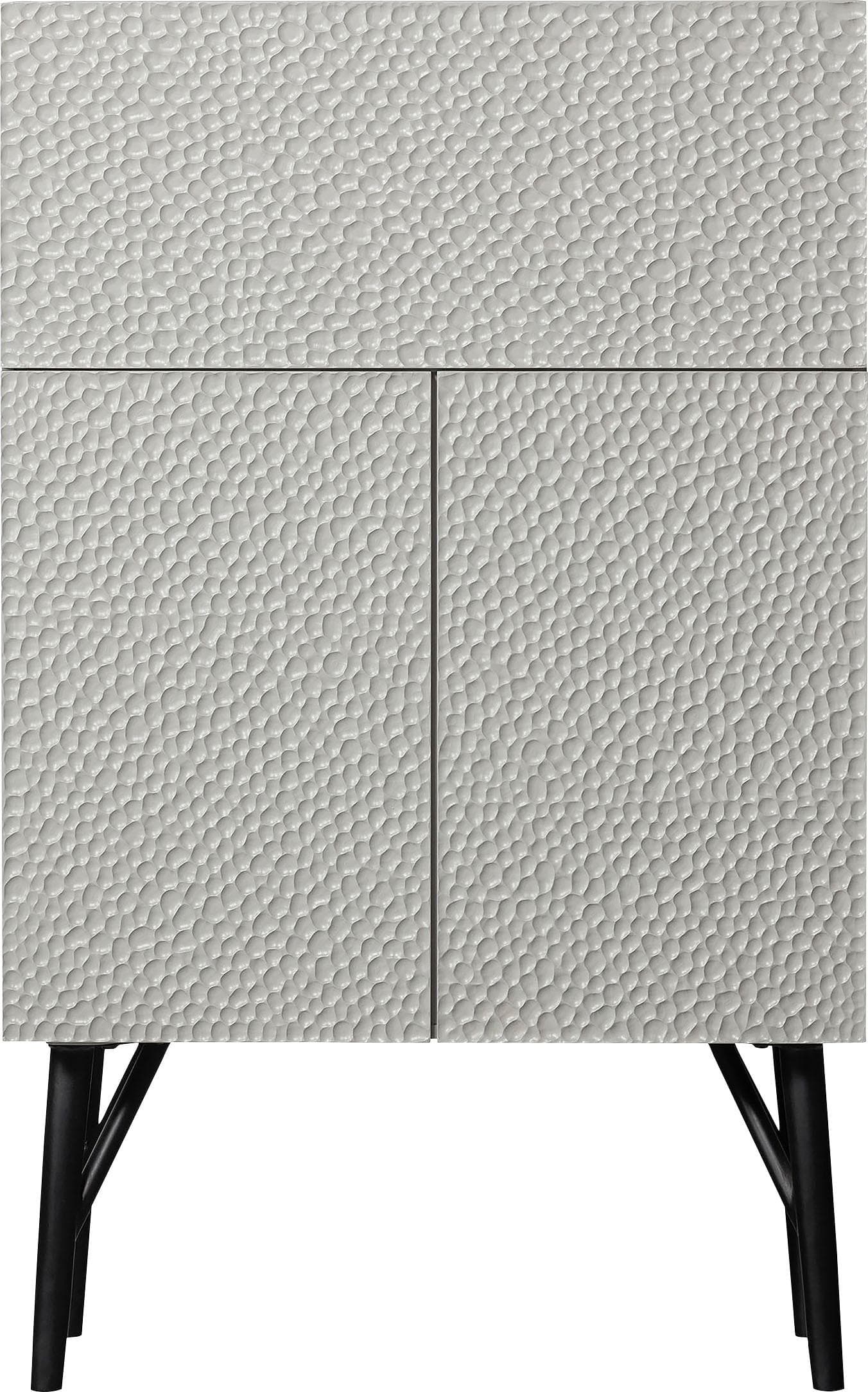 WOOOD Barschrank Carve mit Grafikdesign - Massivholz