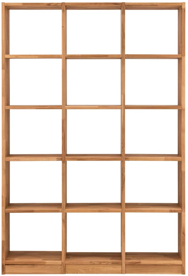 Massives Wildeichenholz Regal mit 15 Fächern